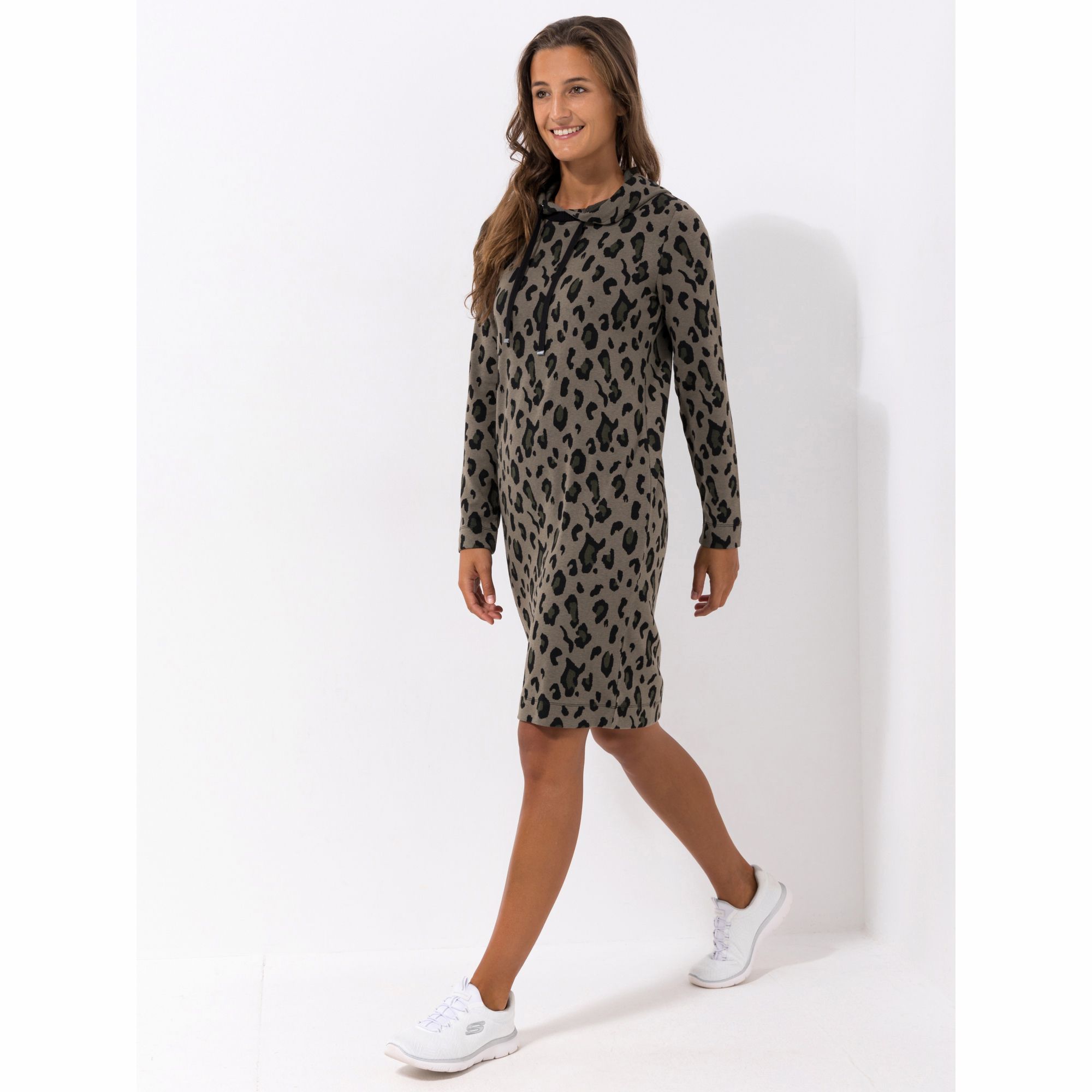 B-Ware EVA LUTZ Kleid Kapuze allover gemustert