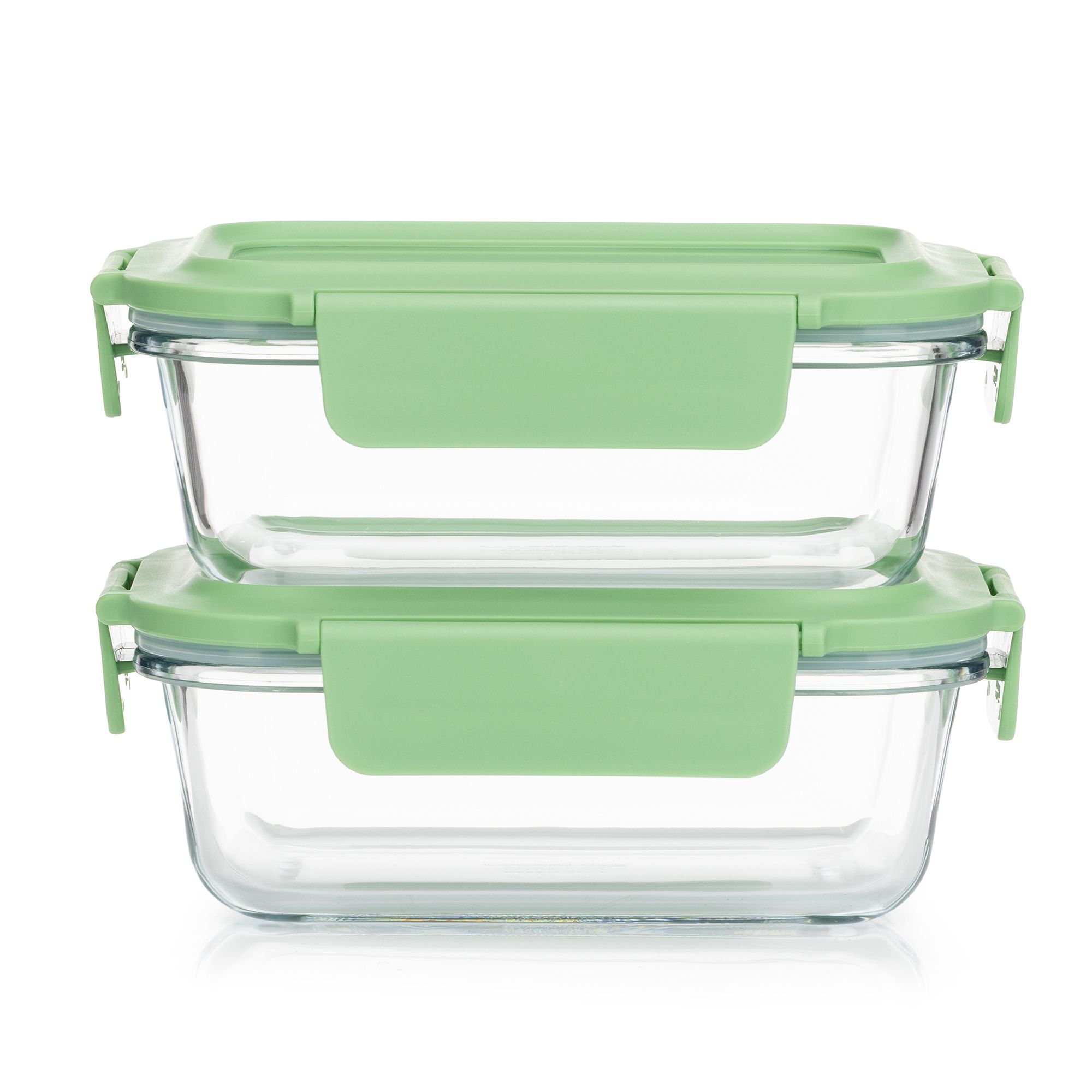 B-Ware LocknLock 2 Frischhaltedosen mit Glasdeckel rechteckig