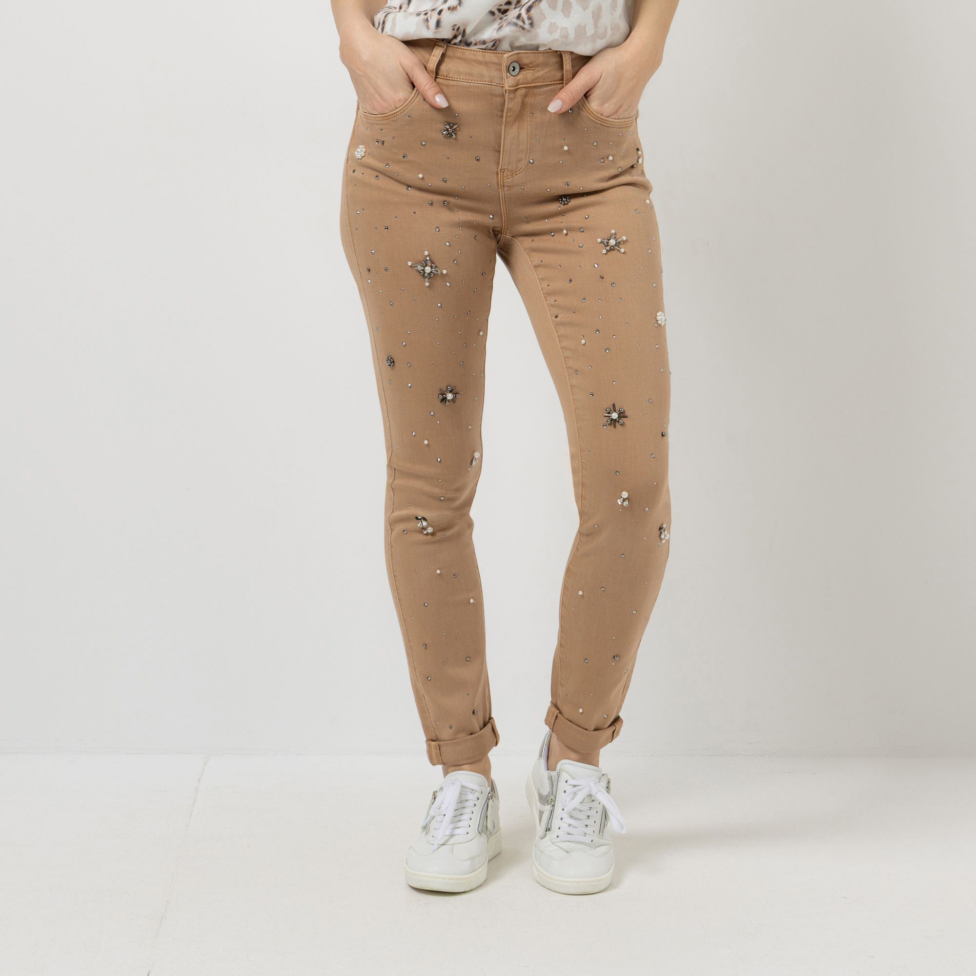 B-Ware DINE 'N' DANCE Hose Salsa knöchellang Perlen-/ Strassbesatz