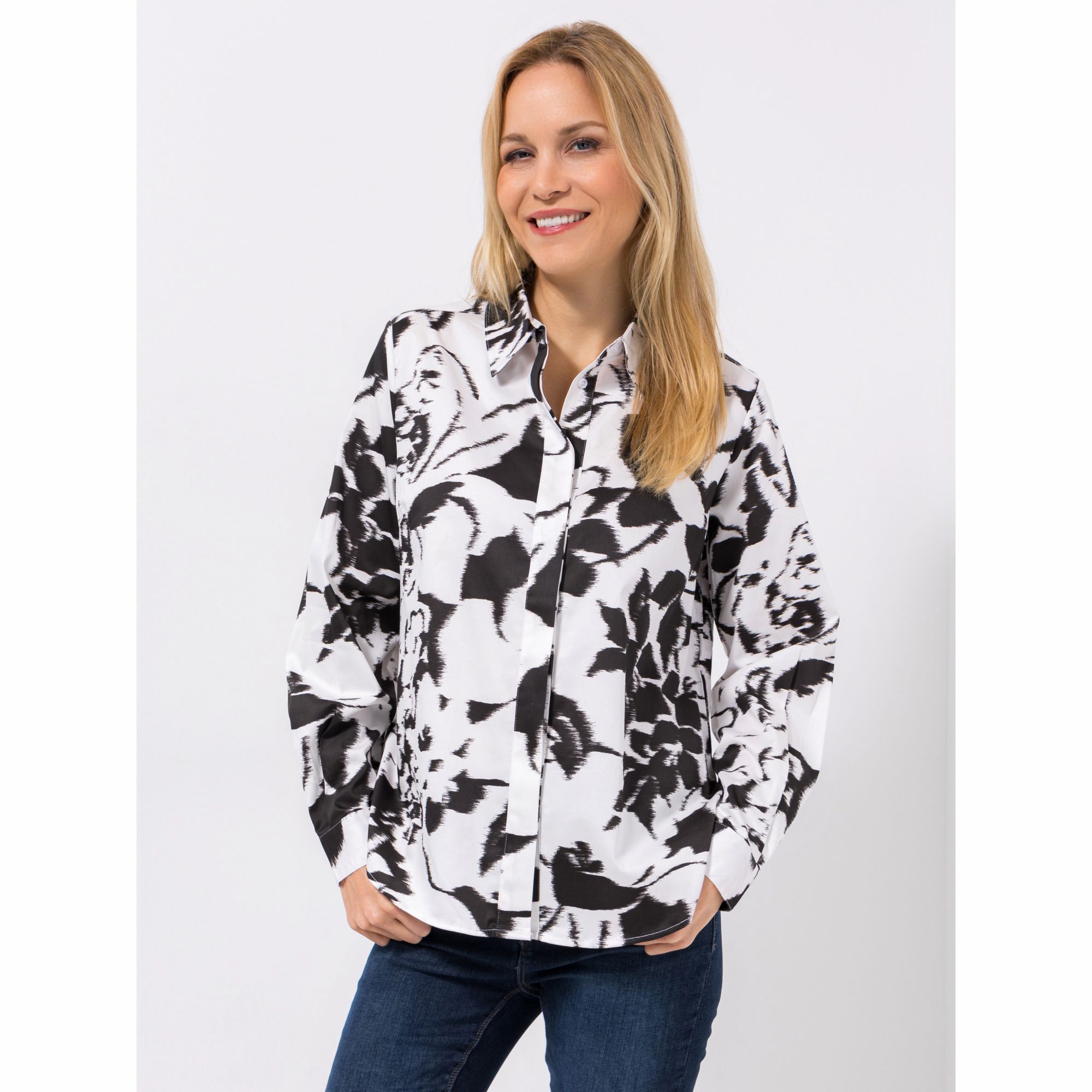 B-Ware DAWID by Dawid Tomaszewski Bluse, Knopfleiste Hemdblusenkragen