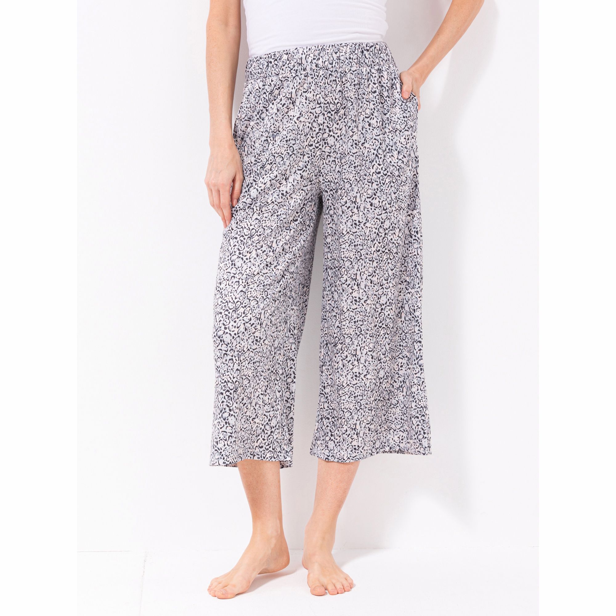 B-Ware JERYMOOD HOMEWEAR Hose, 7/8-Länge Mikrofaser Rundumdehnbund