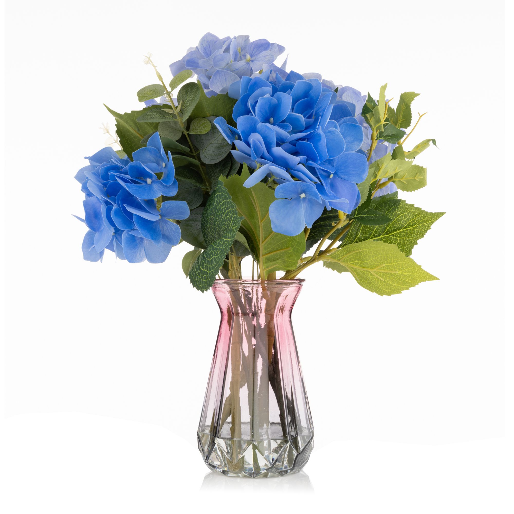 B-Ware ABELLA Flora künstliches Bouquet Farbverlauf-Glasvase inkl. Kunstwasser