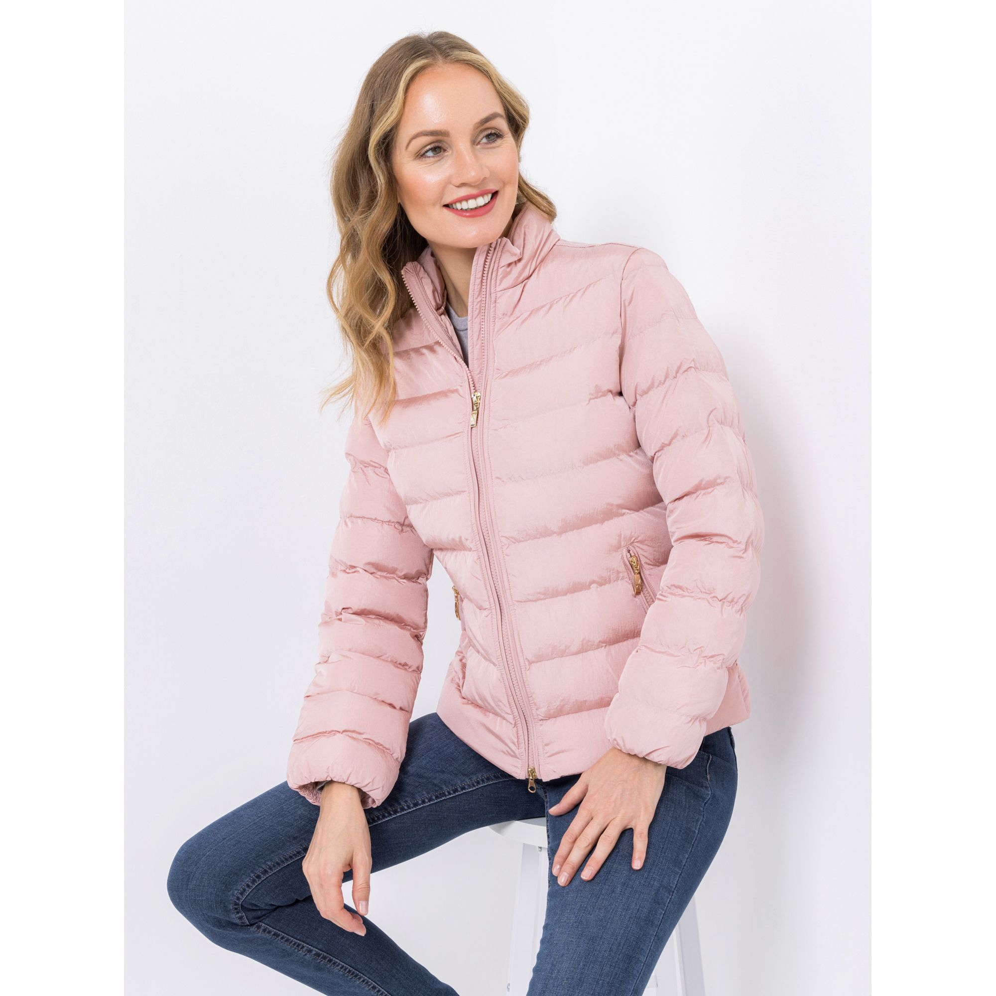 B-Ware VIA MILANO Jacke, 1/1-Arm 2-Wege-Zipper Stehkragen