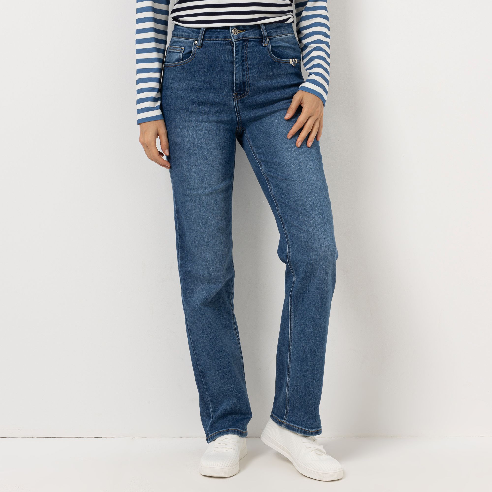 B-Ware STRANDFEIN Jeanshose lange Form 5-Pocket-Style