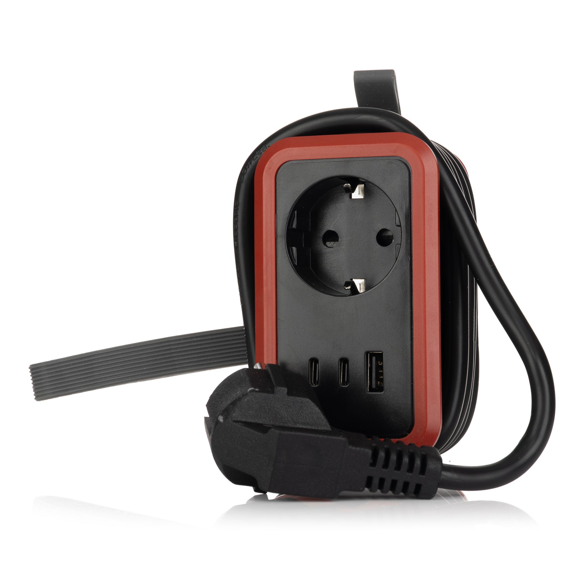 B-Ware 4in1 Steckdose 2x USB-C / 1x USB-A Kabellänge ca. 1,4m inkl. USB-C Ladekabel