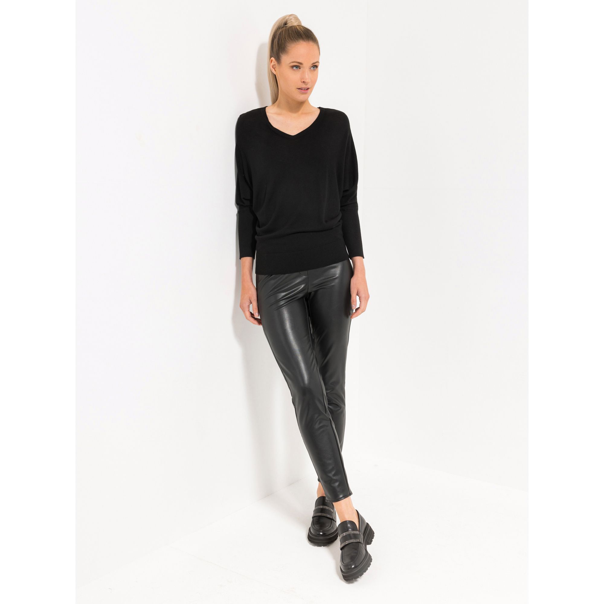 B-Ware STEFFEN SCHRAUT Pullover, 3/4-Arm V-Ausschnitt Rippbund-Abschlüsse