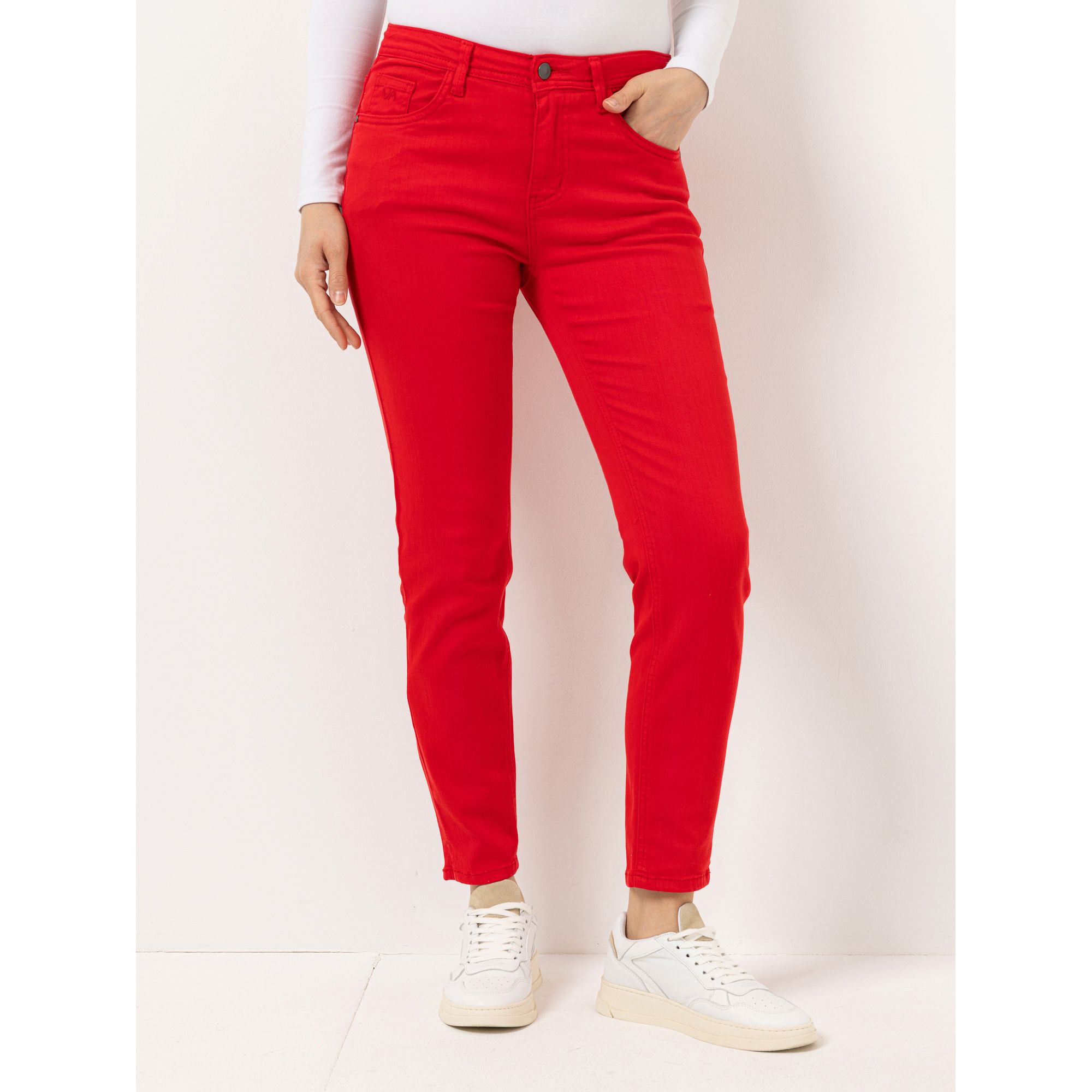 B-Ware VIA MILANO Jeans, knöchellang 5-Pocket-Style Stickerei