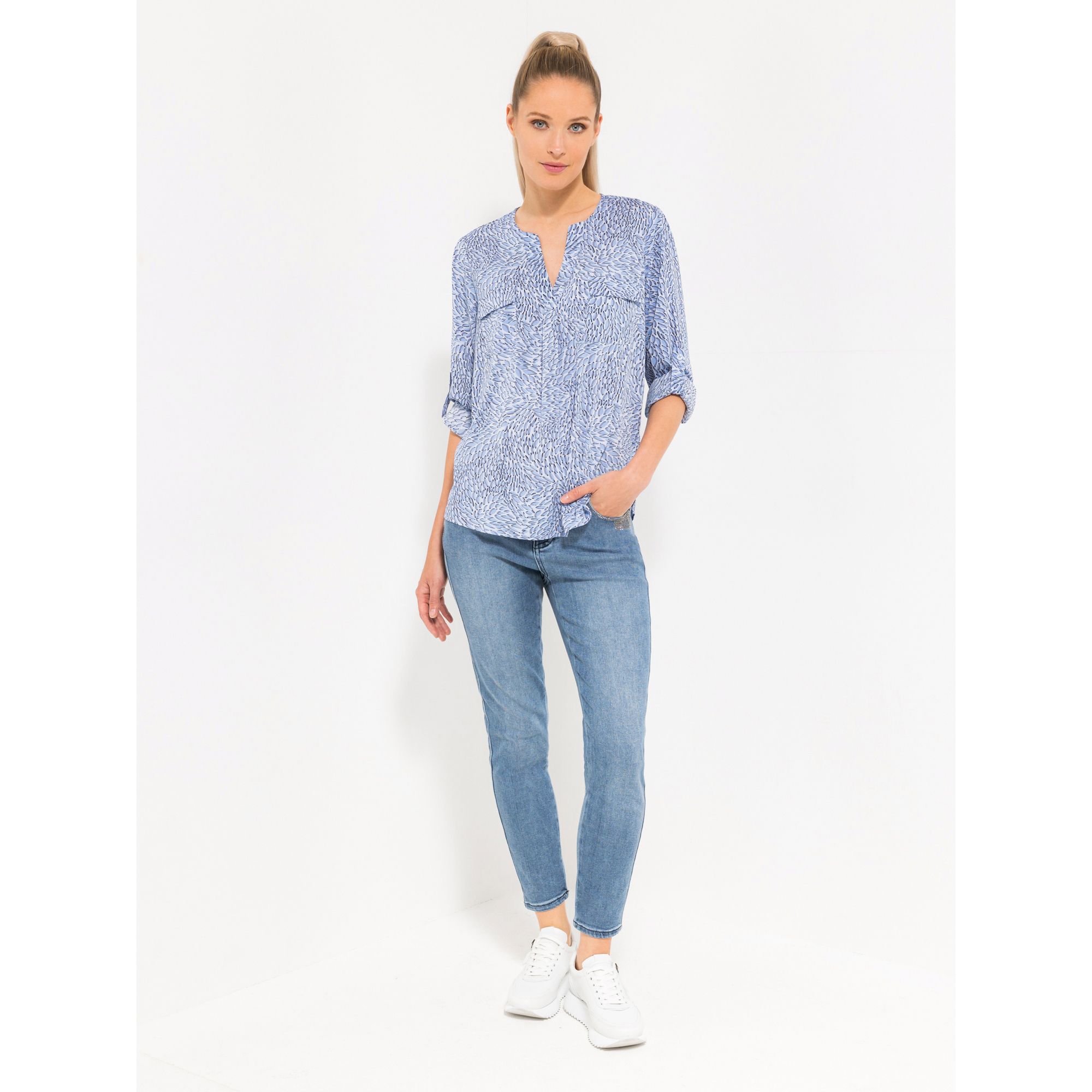 B-Ware STEFFEN SCHRAUT Bluse, Mailand 1/1-Arm, Brusttaschen Serafino-Ausschnitt