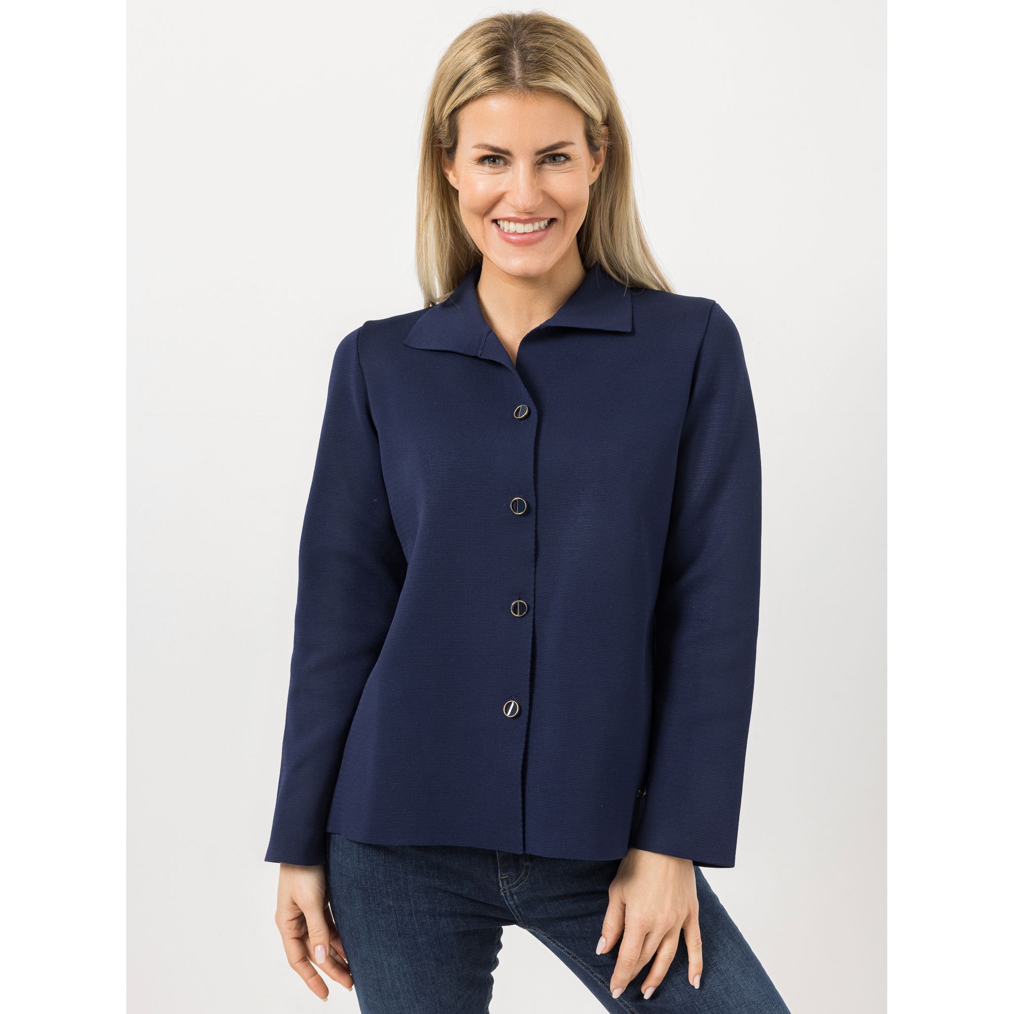 B-Ware AMINATI® Cardigan, 1/1-Arm Liegekragen Knopfleiste