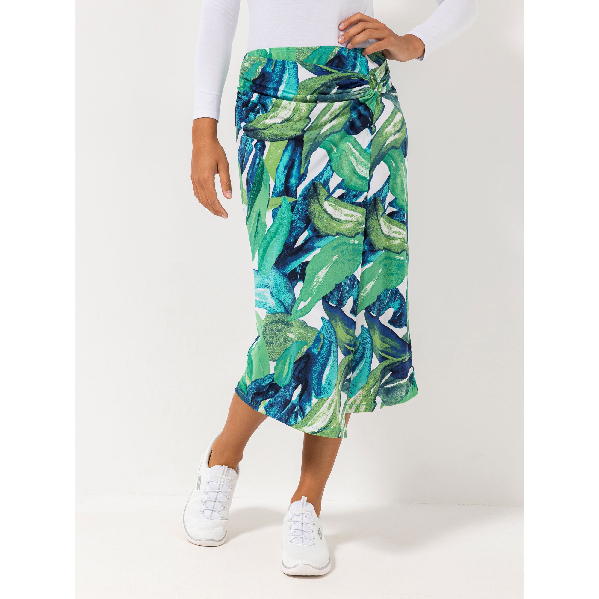 B-Ware KIM & CO. Rock, Midi-Länge Brazil Knit Jersey Wickel-Effekt