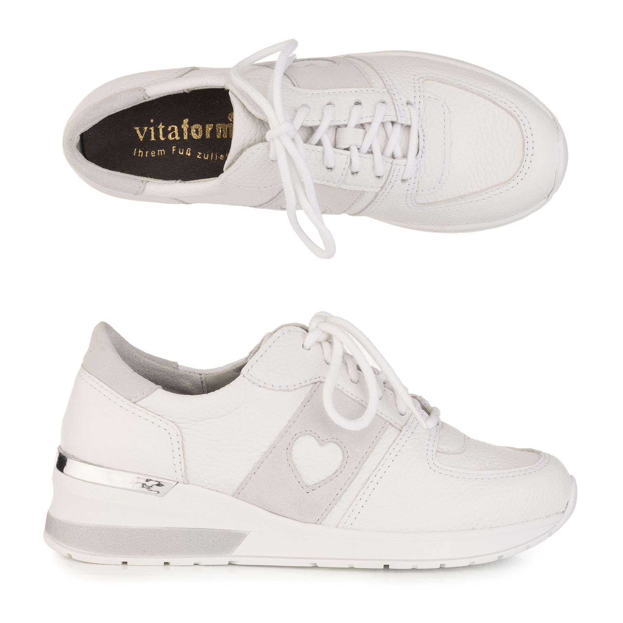 B-Ware VITAFORM Damen-Sneaker Hirsch-/ Veloursleder Herzdetail