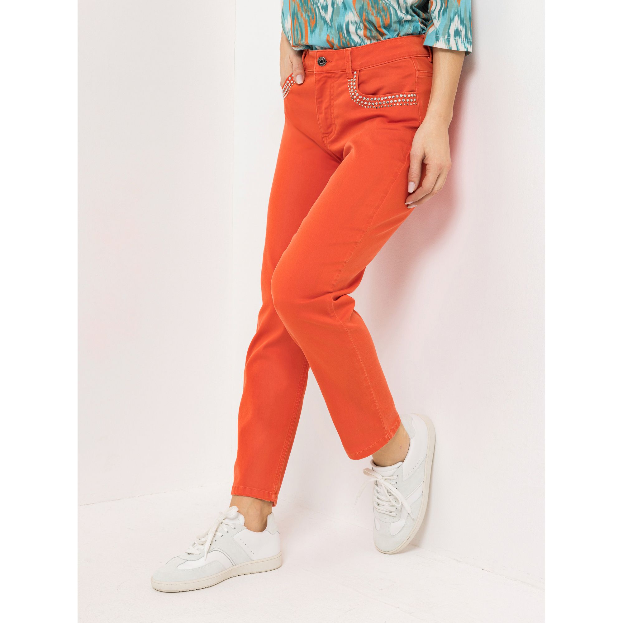 B-Ware AMINATI® Jeans, knöchellang 5-Pocket-Style Logo-Stickerei