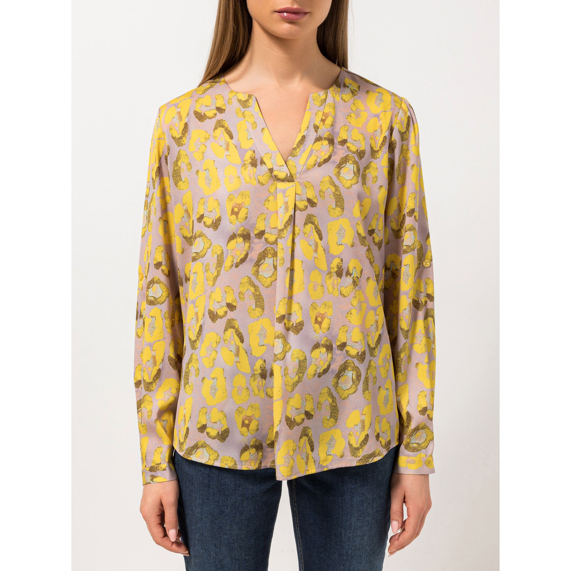 B-Ware STEFFEN SCHRAUT Bluse Mailand Serafino-Ausschnitt Ärmelriegel