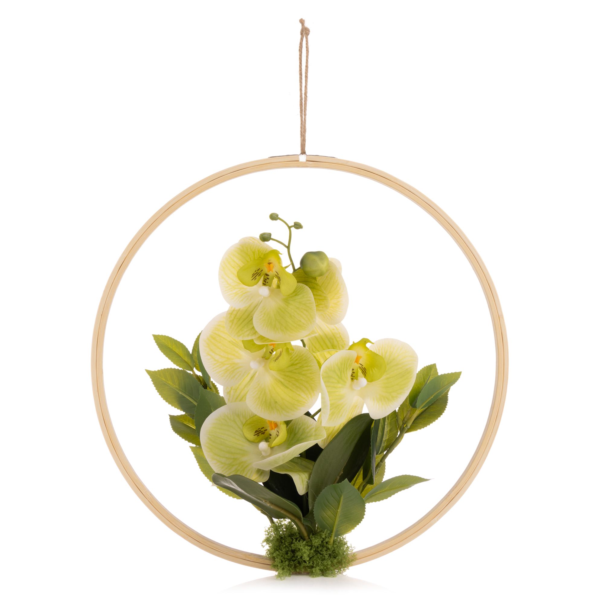 B-Ware ABELLA Flora künstl. Wanddeko Orchidee im Holzrahmen