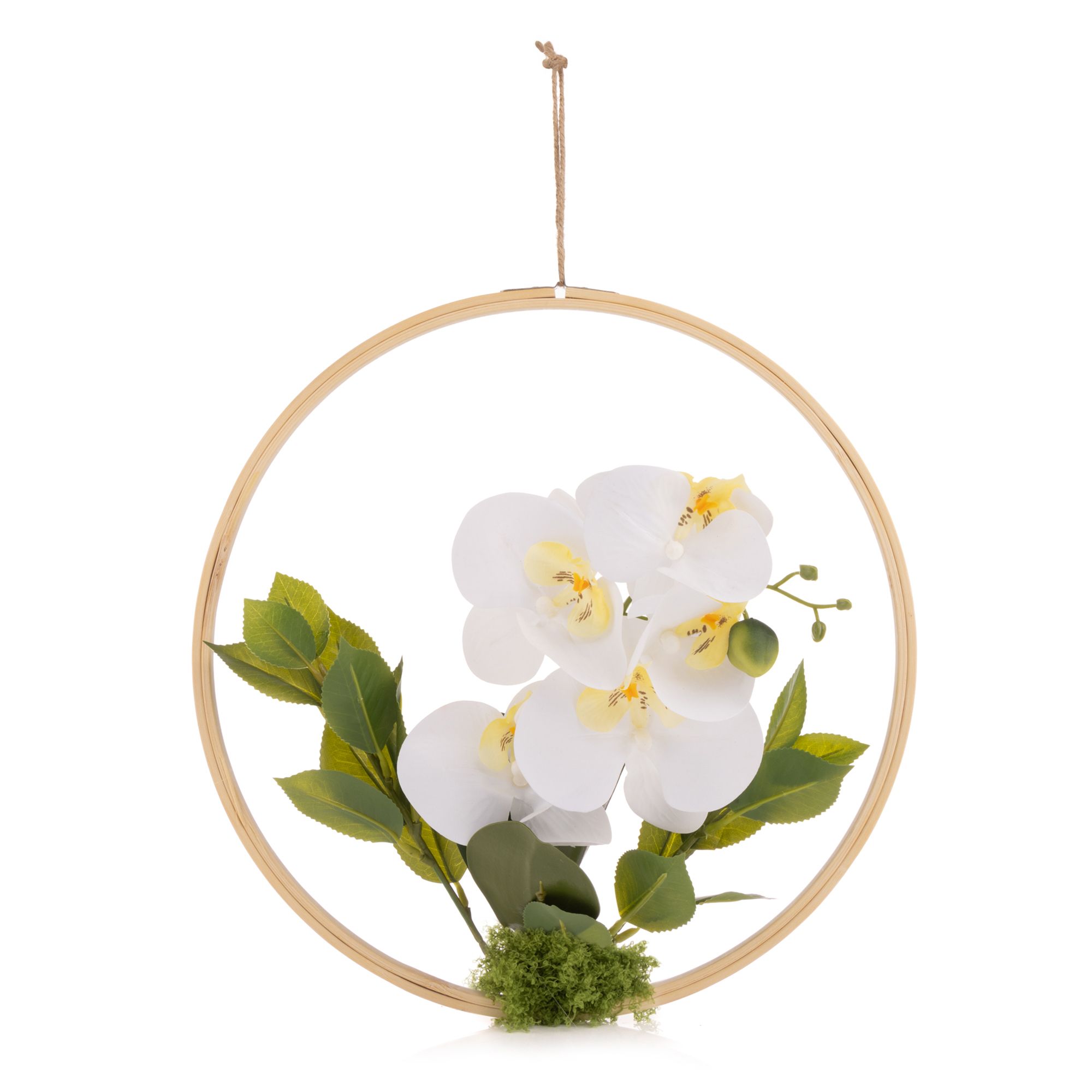 B-Ware ABELLA Flora künstl. Wanddeko Orchidee im Holzrahmen