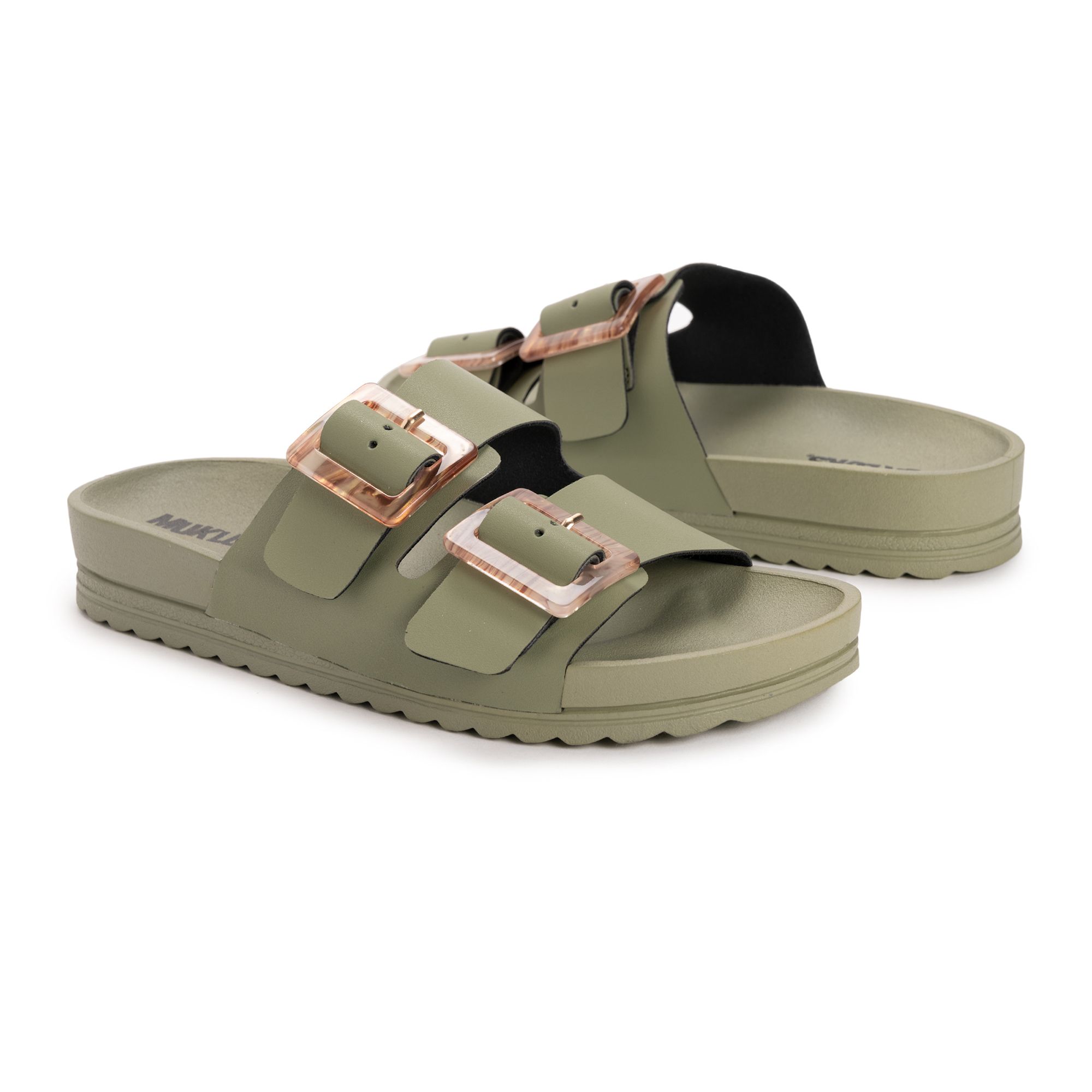B-Ware MUK LUKs Wellness-Pantolette 2-Riemer Zierschnalle