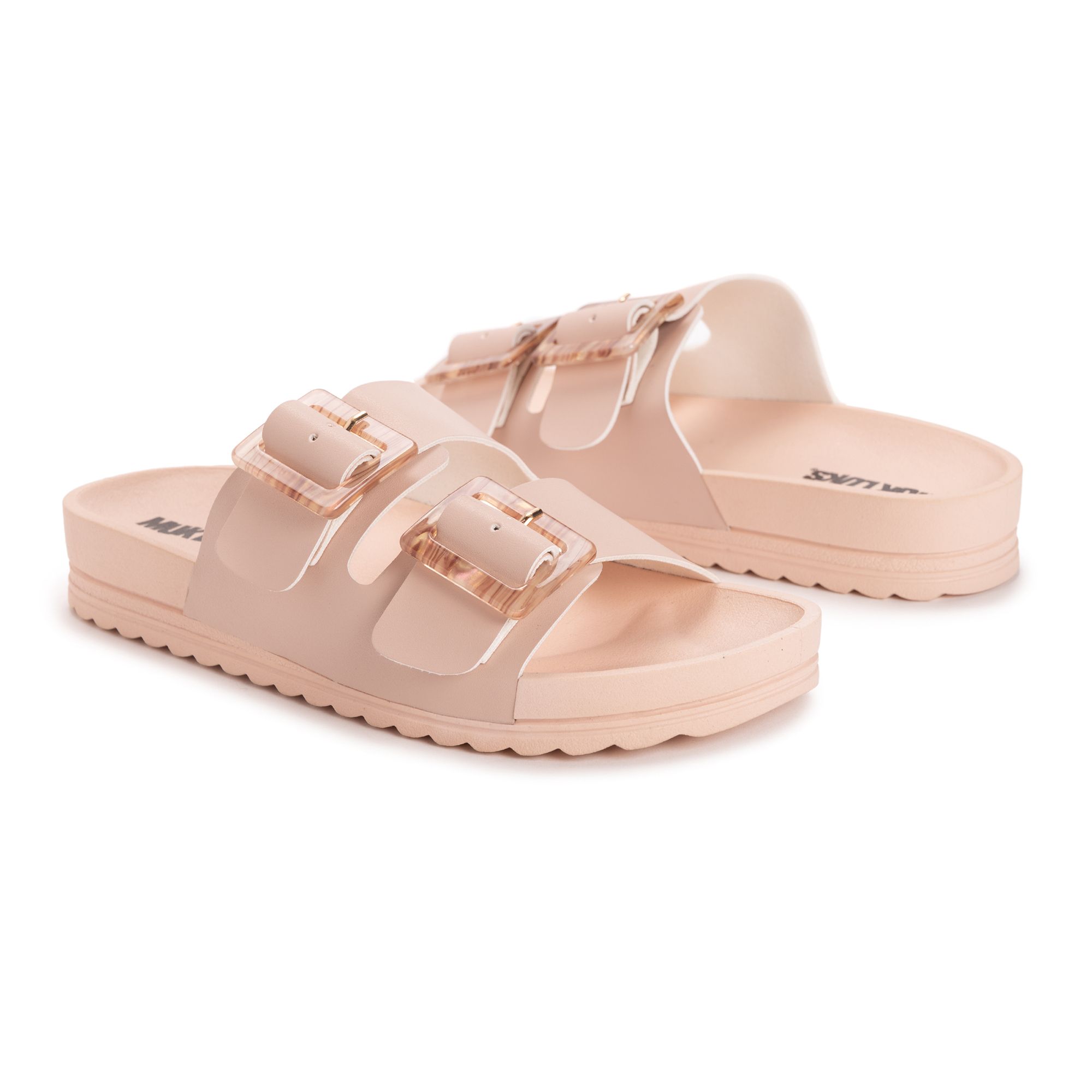 B-Ware MUK LUKs Wellness-Pantolette 2-Riemer Zierschnalle
