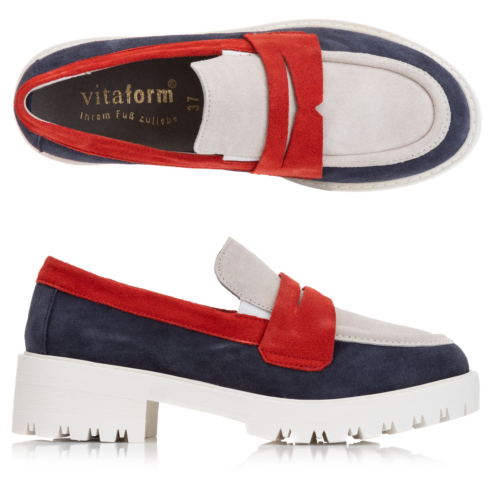 B-Ware VITAFORM Damen-Sneaker Hirschleder Shock Absorber