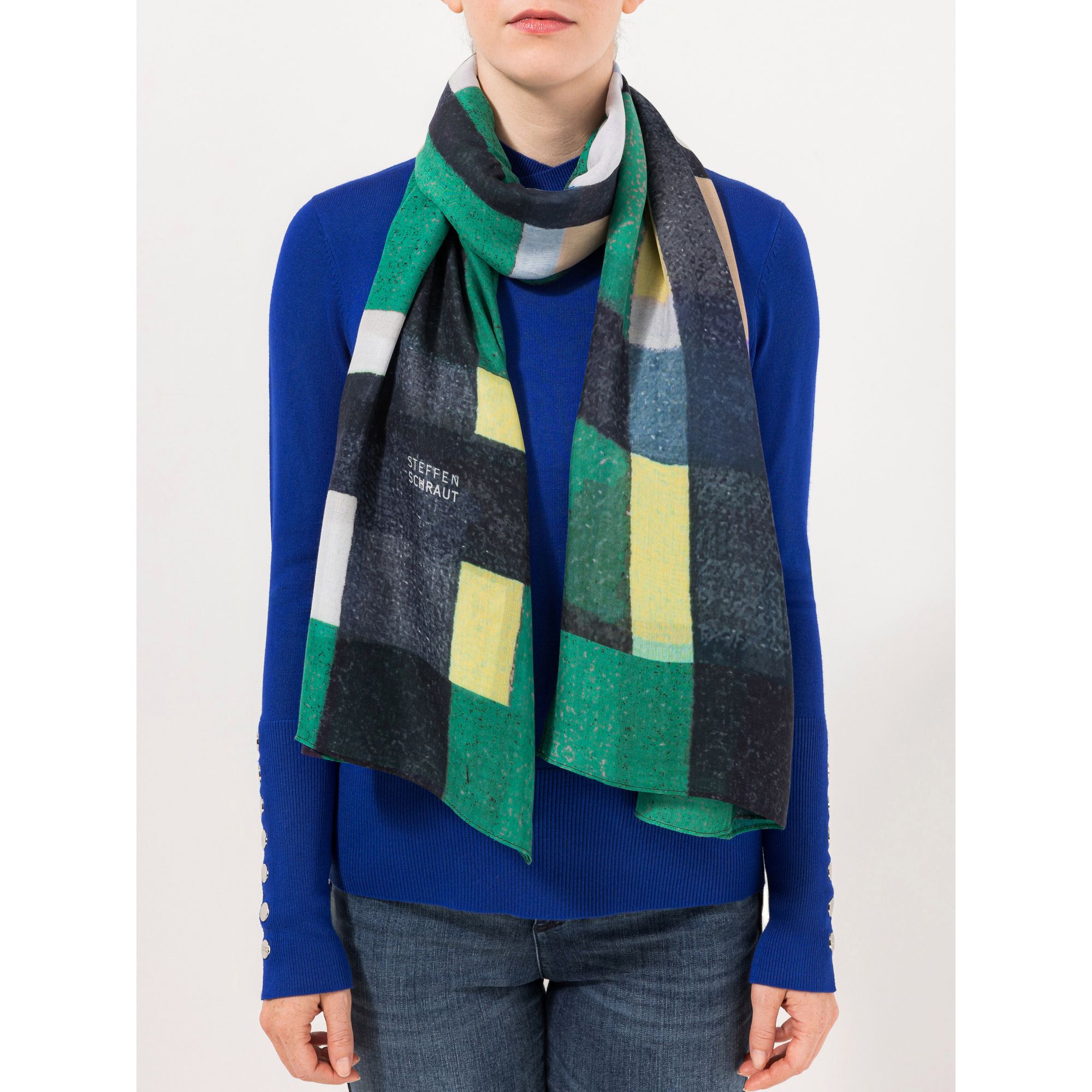B-Ware STEFFEN SCHRAUT Tuch Biarritz Allover-Druck aus ECOVERO Viskose