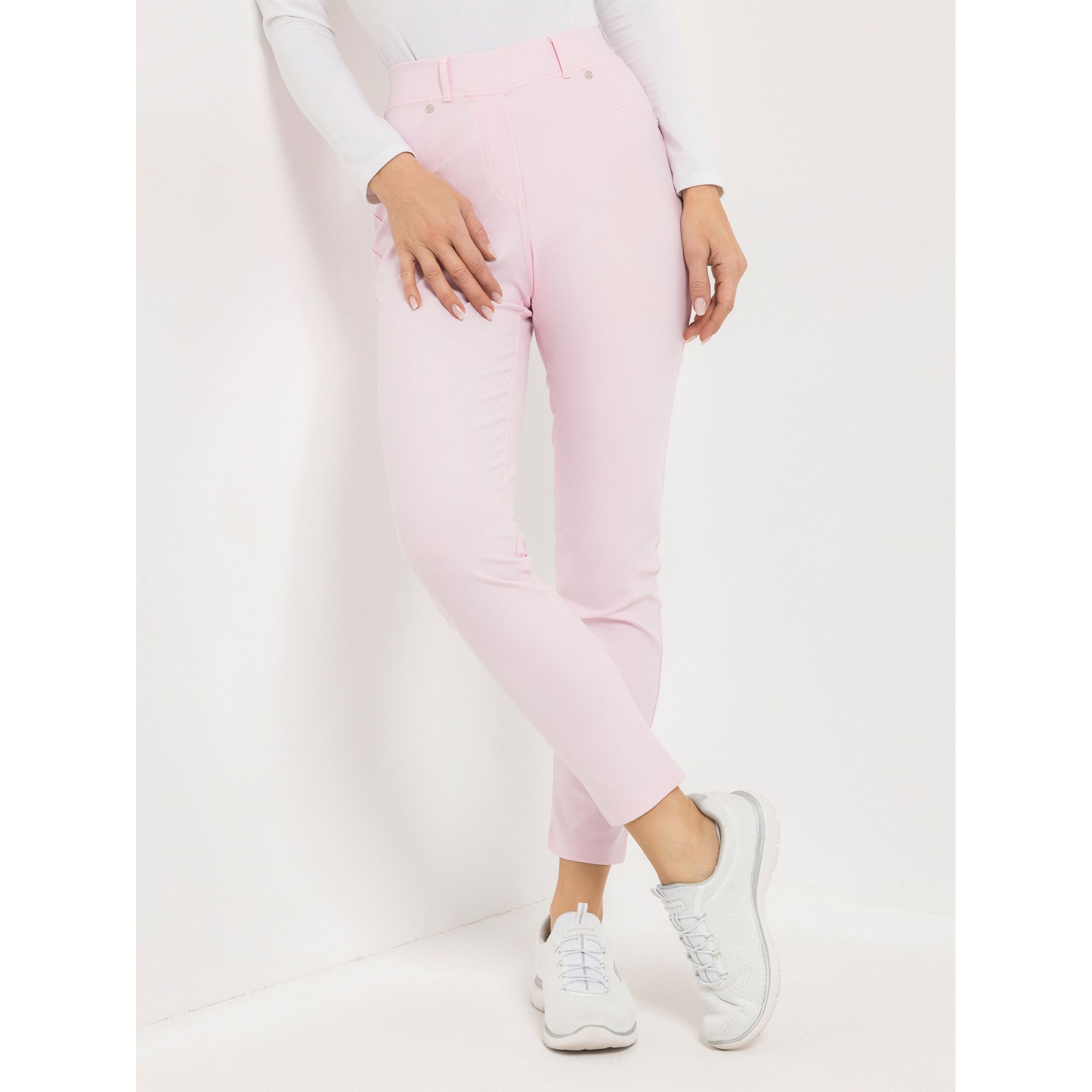 B-Ware DENIM & CO. Schlupfhose Denise Rundumdehnbund knöchellang