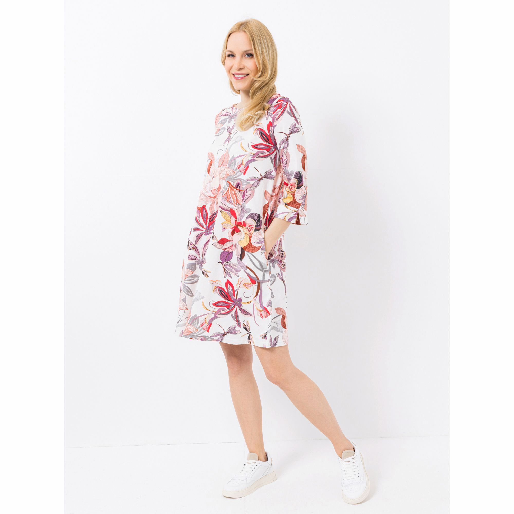 B-Ware Green Cotton by Peter Hahn Kleid, 3/4-Arm Style Ivy