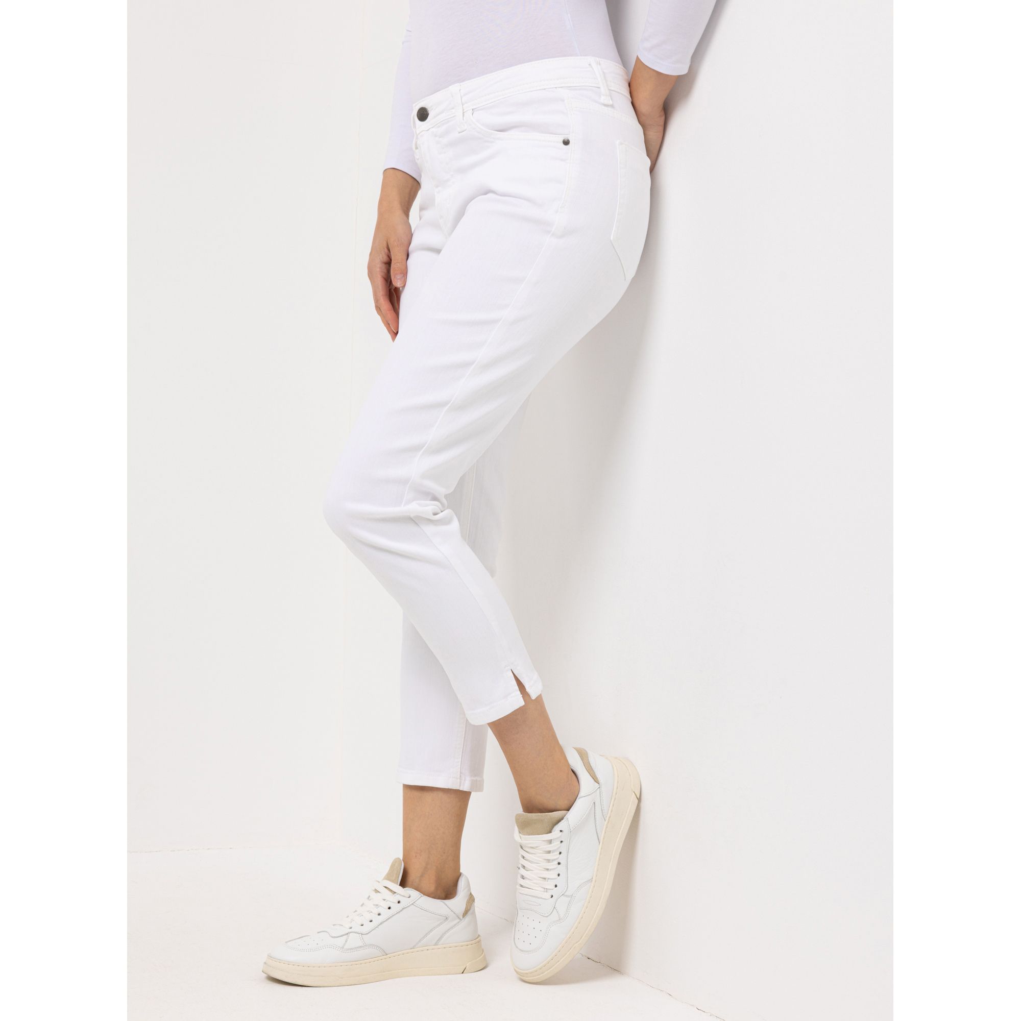 B-Ware VIA MILANO Jeans, 7/8-Länge 5-Pocket-Style Logo-Stickerei