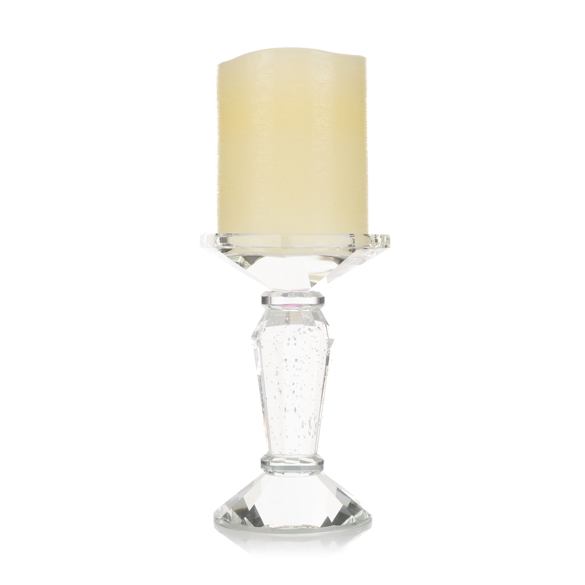 B-Ware ELAMBIA LED-Kerze Kristall-Optik Halter Flamme Luma, Timer