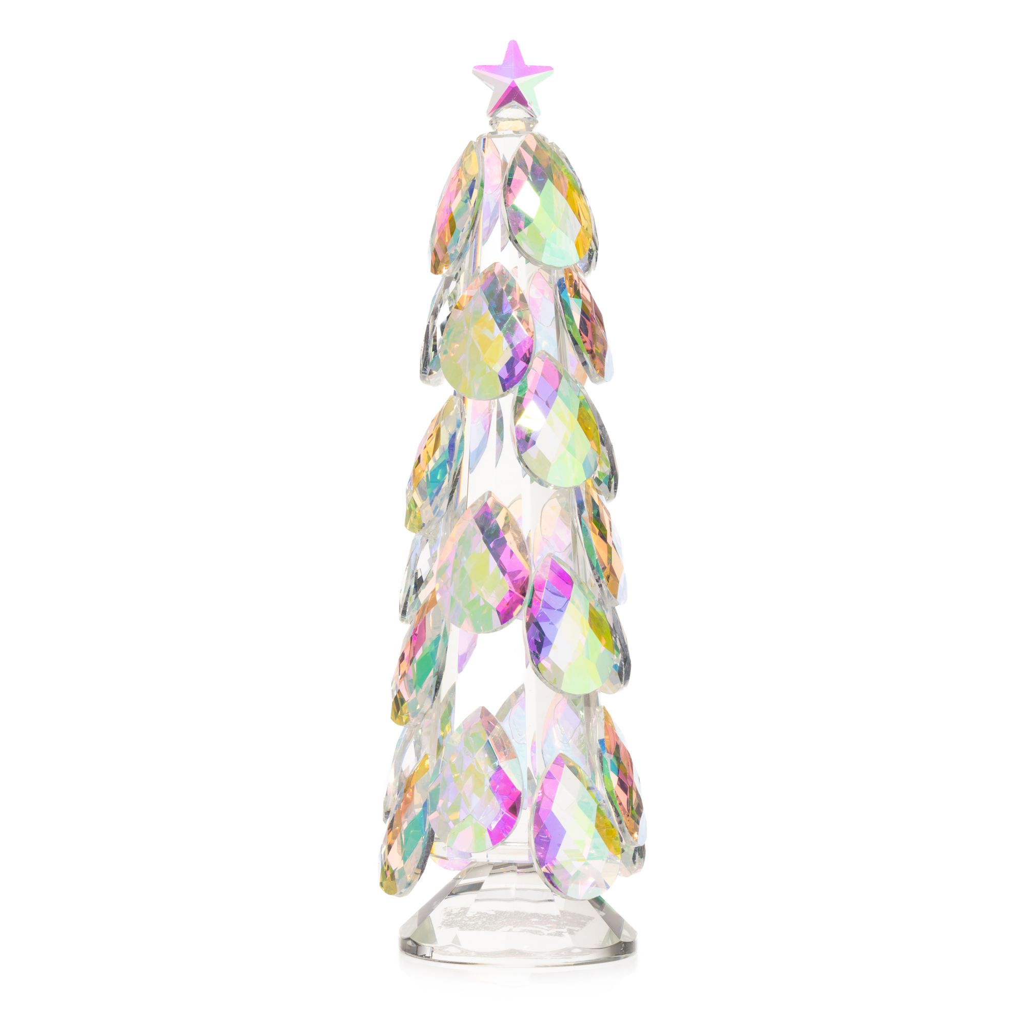 B-Ware ABELLA Xmas Deko-Tannenbaum Kristall-Glas Ø 9cm, Höhe 28cm