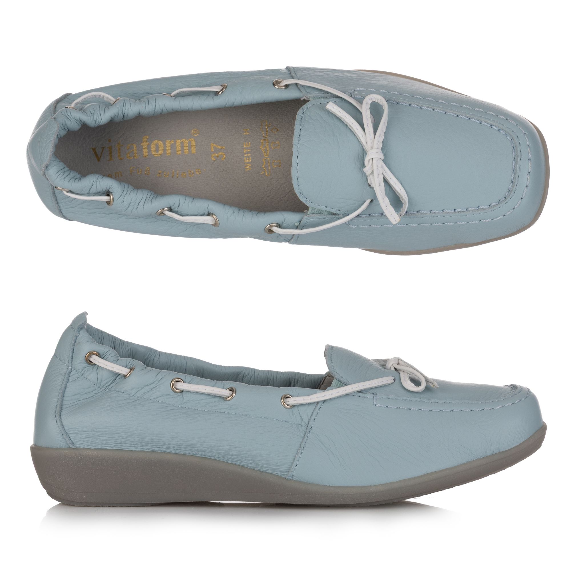 B-Ware VITAFORM Damen- Slipper Hirschleder Bootschuh- Optik