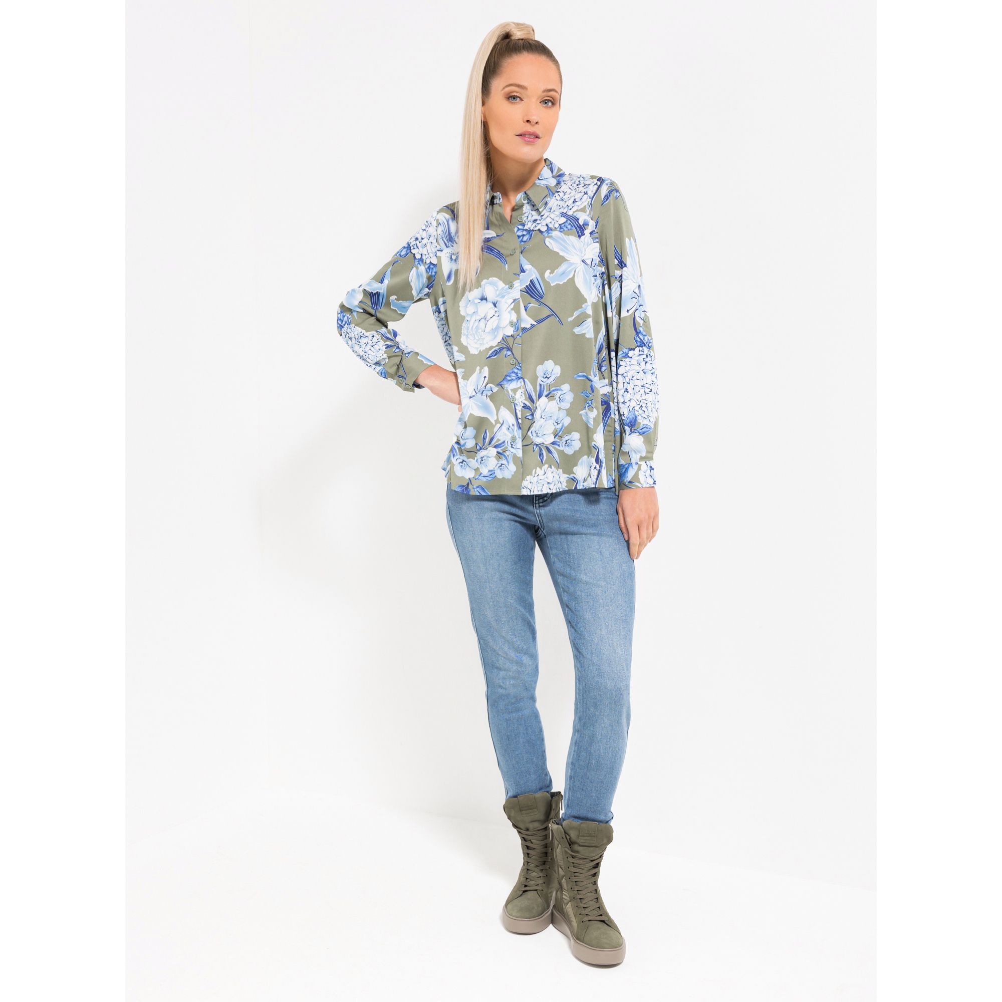 B-Ware STEFFEN SCHRAUT Bluse, Capri, 1/1-Arm Ärmelriegel 97% recycelte Fasern