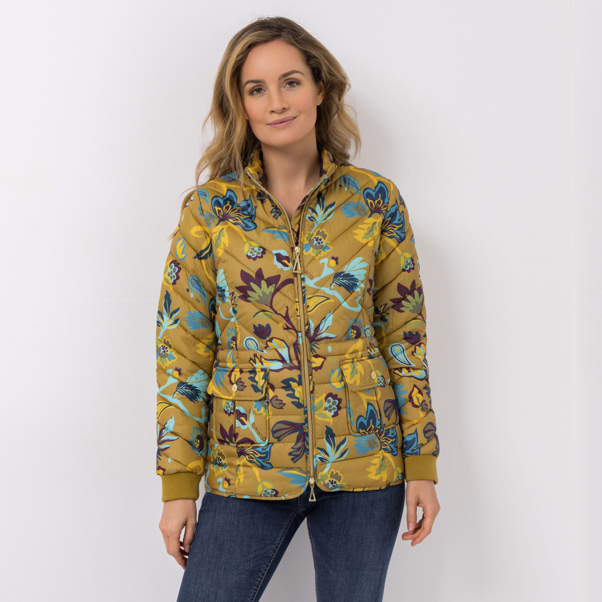 B-Ware DAWID by Dawid Tomaszewski Steppjacke bedruckt mit Stehkragen