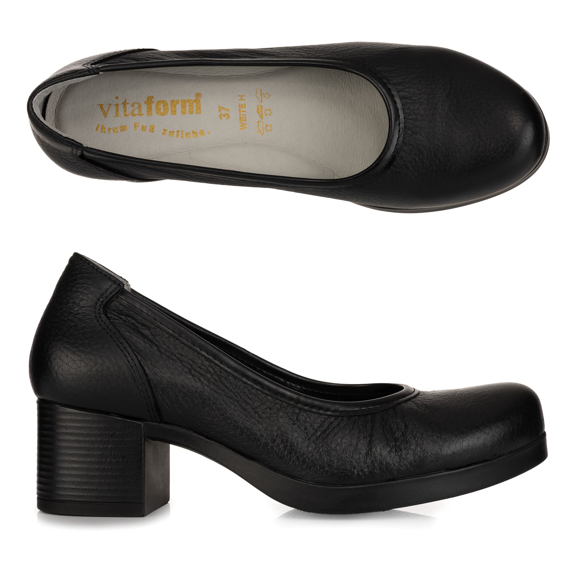 B-Ware VITAFORM Pumps Hirschleder flexibler Einfass