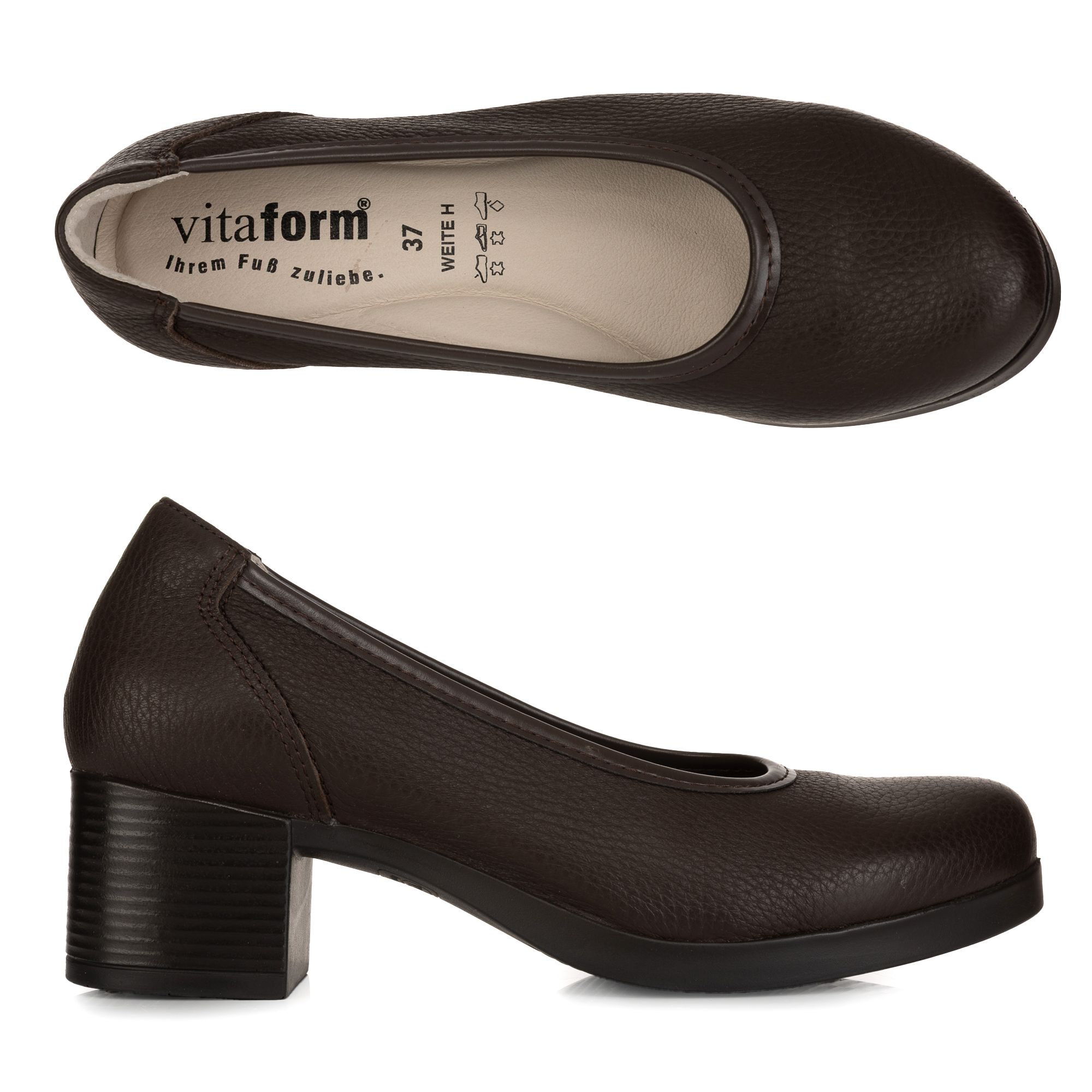 B-Ware VITAFORM Pumps Hirschleder flexibler Einfass