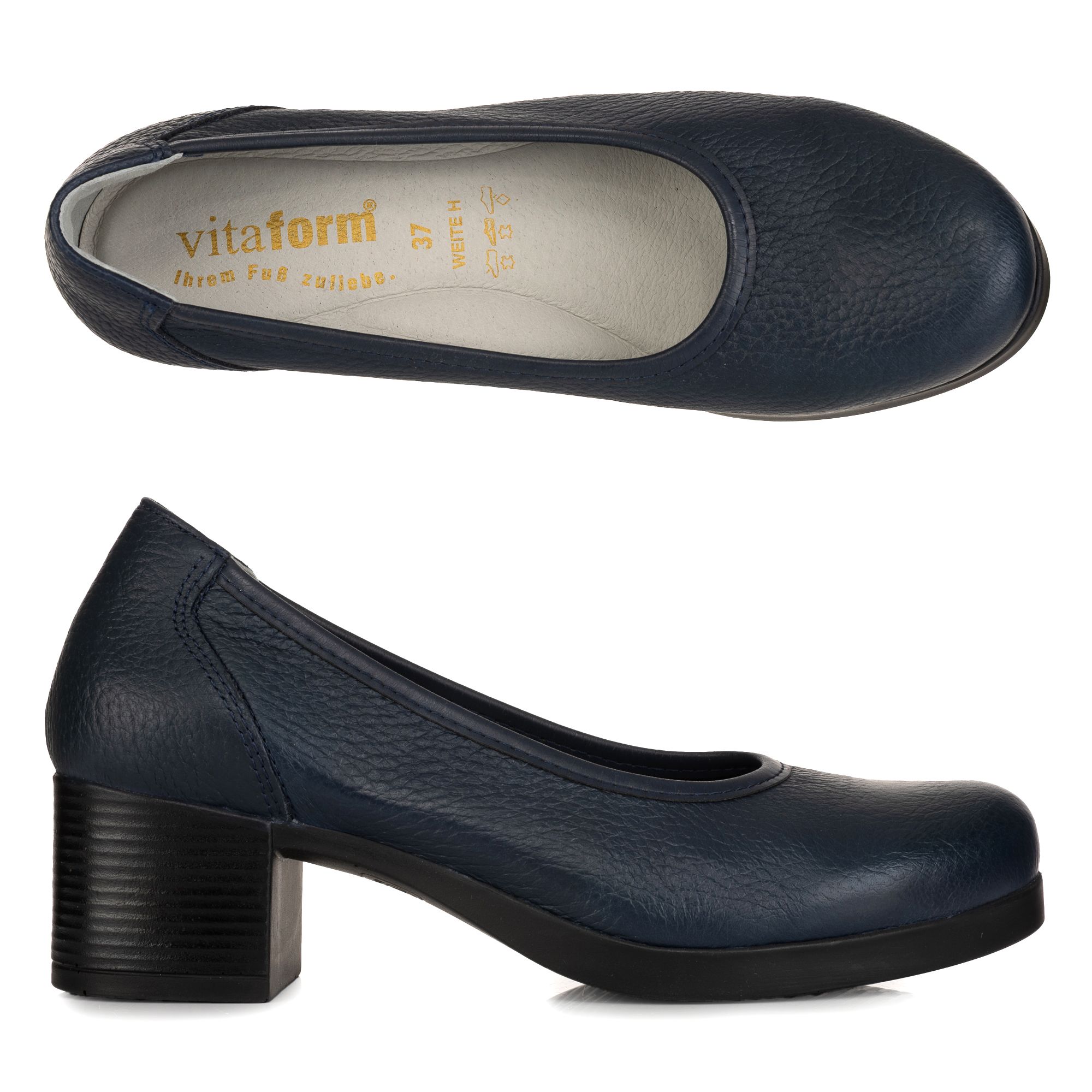 B-Ware VITAFORM Pumps Hirschleder flexibler Einfass