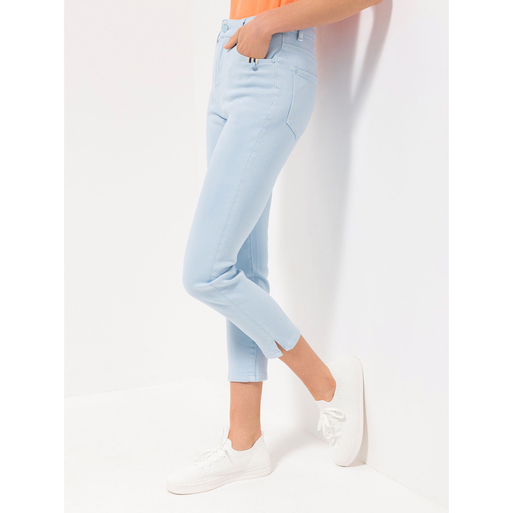 B-Ware STRANDFEIN 7/8 Hose elastisches Material Seitennahtschlitze