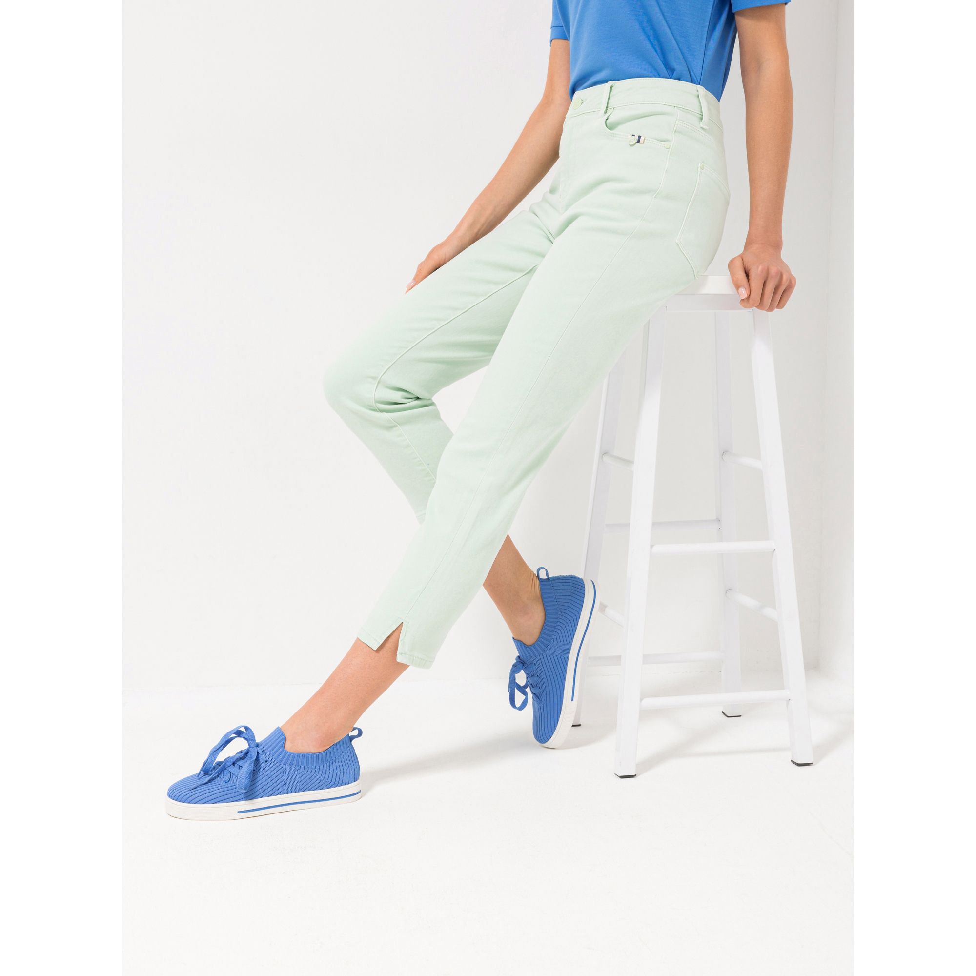 B-Ware STRANDFEIN 7/8 Hose elastisches Material Seitennahtschlitze