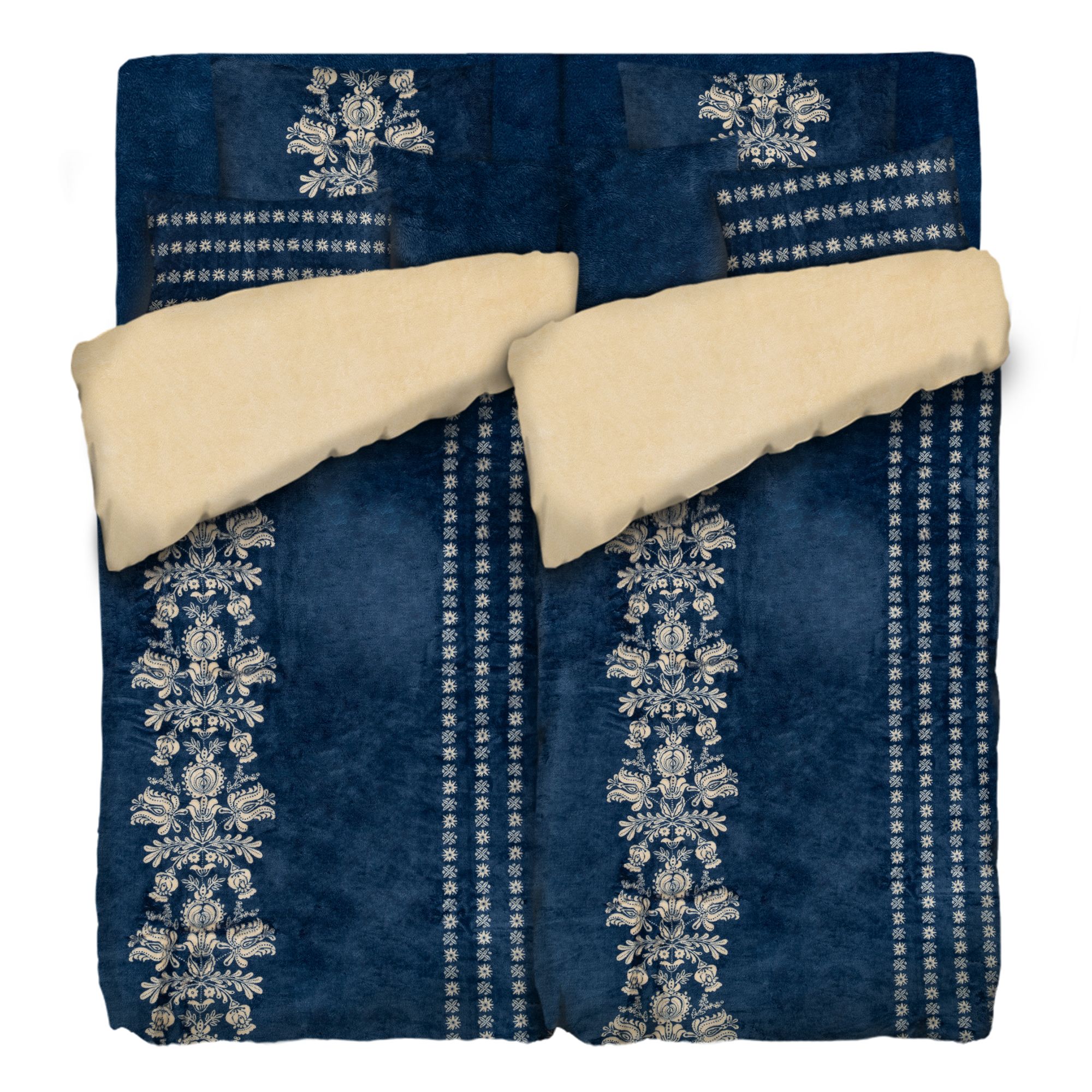 B-Ware BADIZIO Classic Wendebettwäsche Ornament Mikrofaser Plüsch