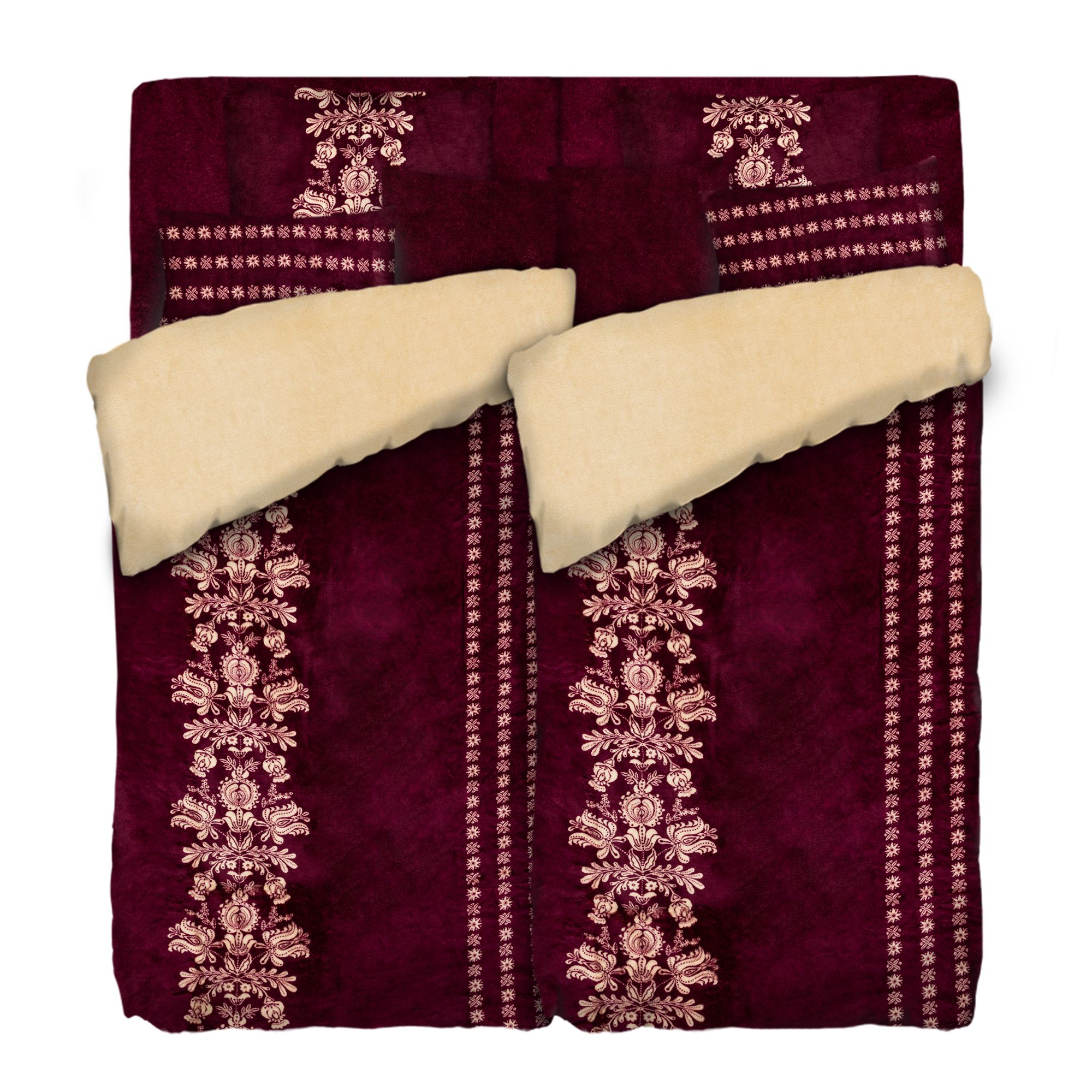 B-Ware BADIZIO Classic Wendebettwäsche Ornament Mikrofaser Plüsch