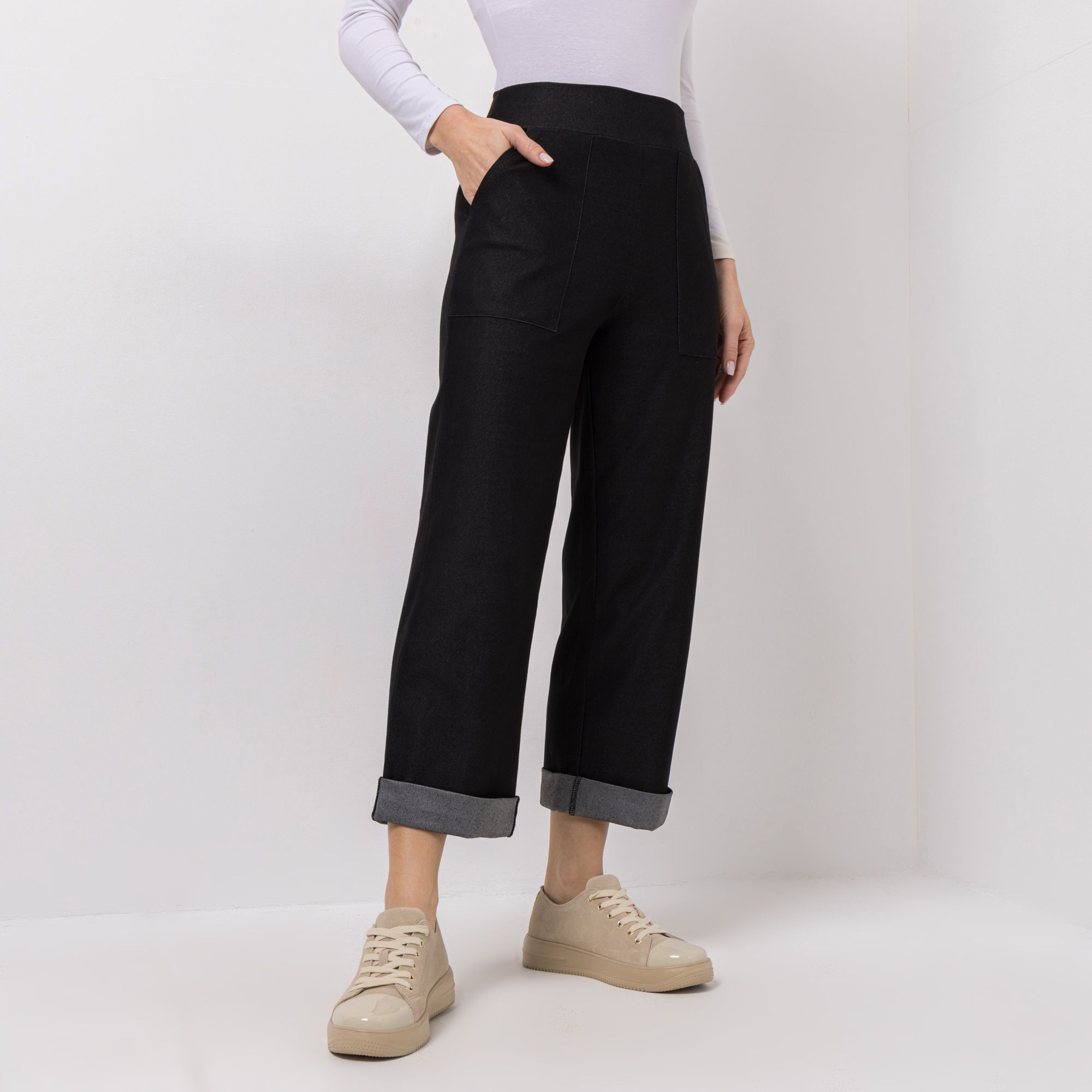 B-Ware KIM & CO. Hose, 7/8-Länge Denim Jersey aufgesetzte Taschen