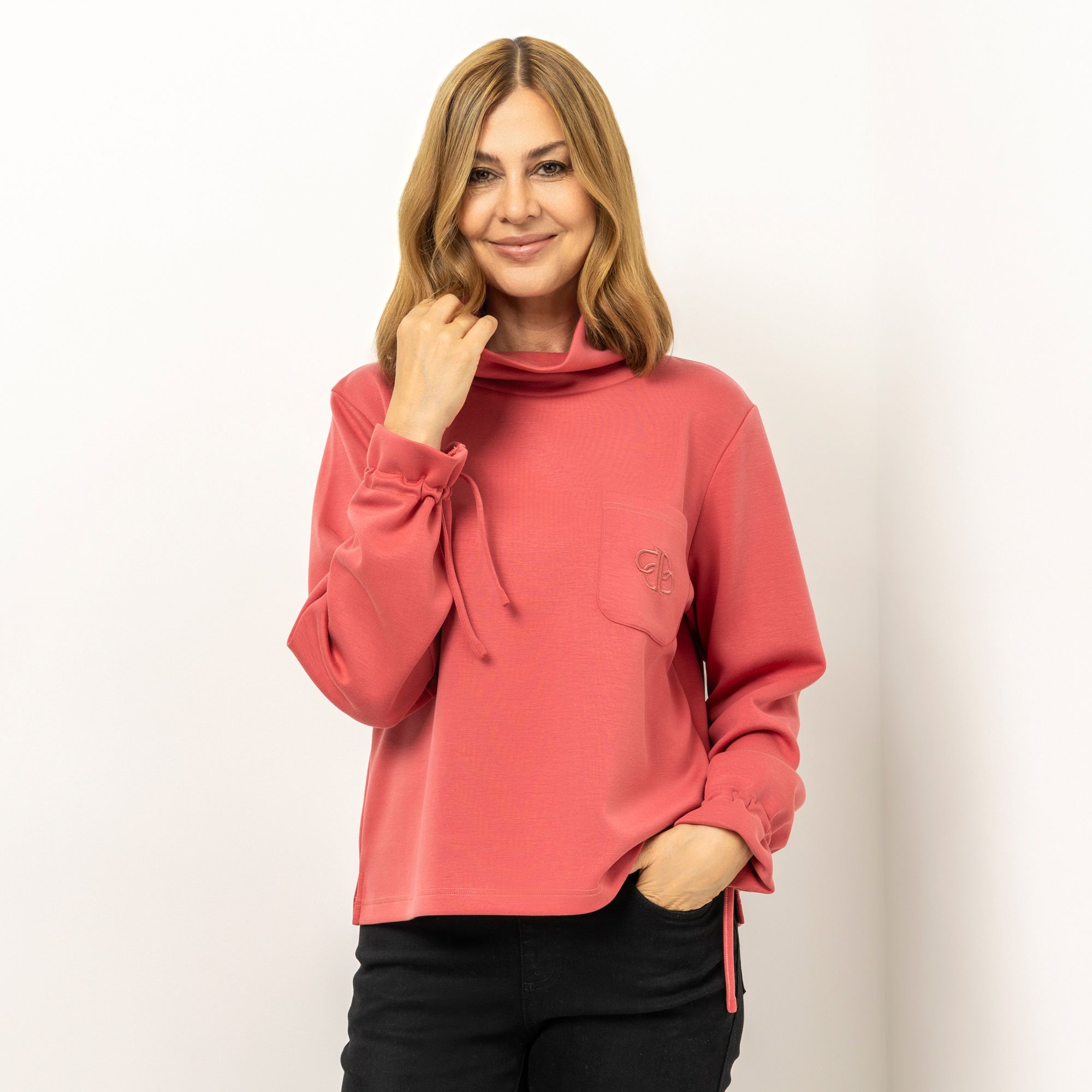 B-Ware BRUCE DARNELL Sweatshirt, langarm Brusttasche Bindeband am Arm