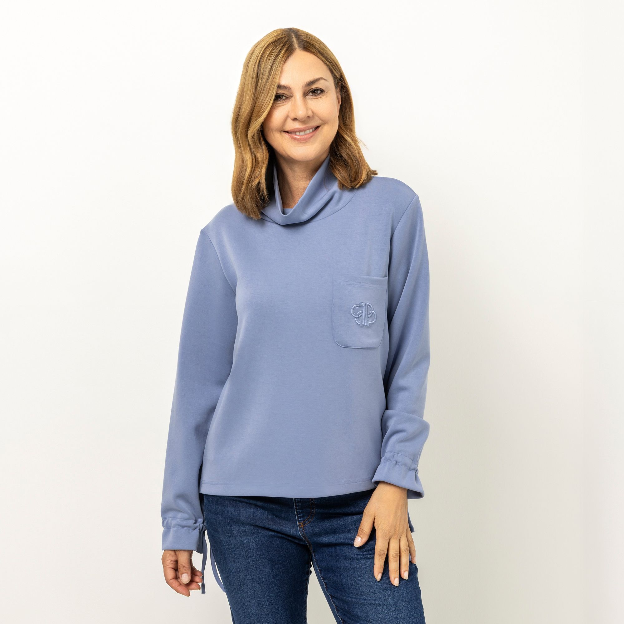 B-Ware BRUCE DARNELL Sweatshirt, langarm Brusttasche Bindeband am Arm
