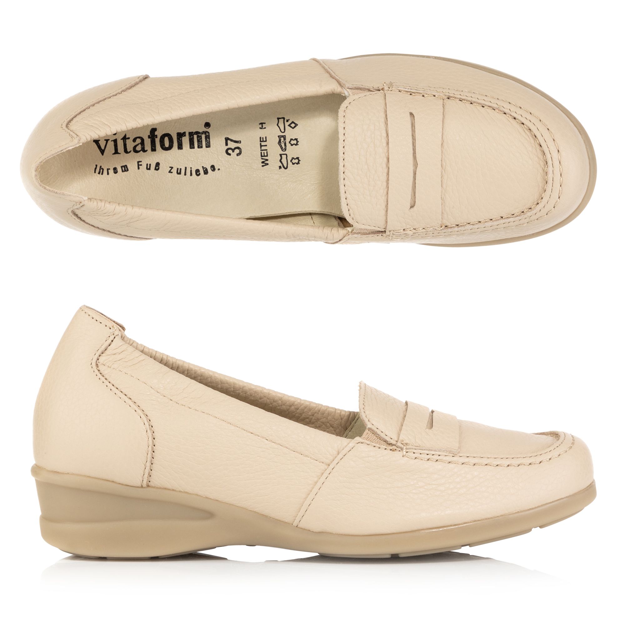 B-Ware VITAFORM Damen-Slipper Hirschleder Shock Absorber