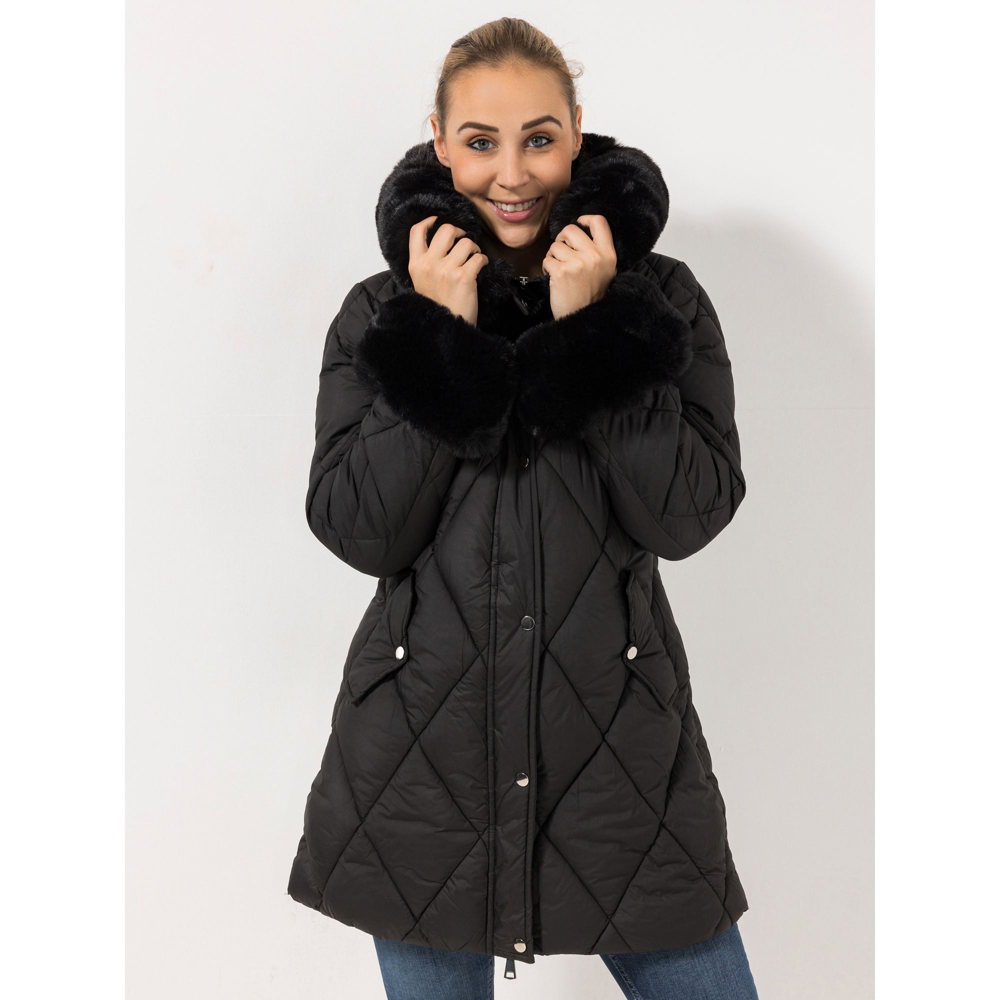 B-Ware DINE 'N' DANCE Steppmantel mit Kapuze 2-Wege-Zipper