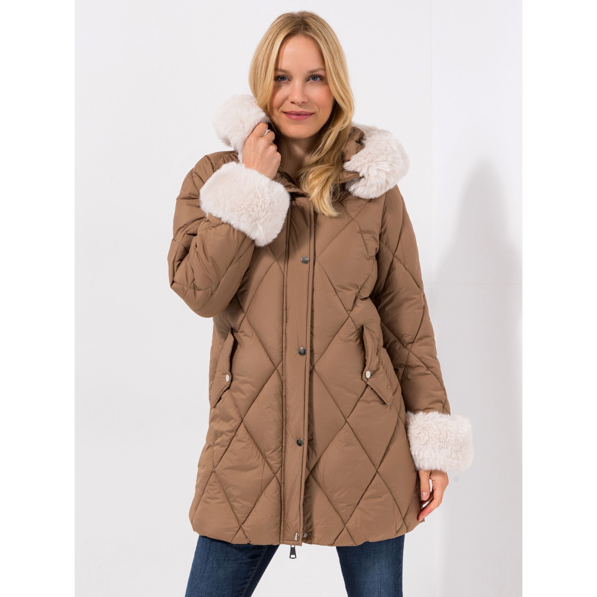 B-Ware DINE 'N' DANCE Steppmantel mit Kapuze 2-Wege-Zipper