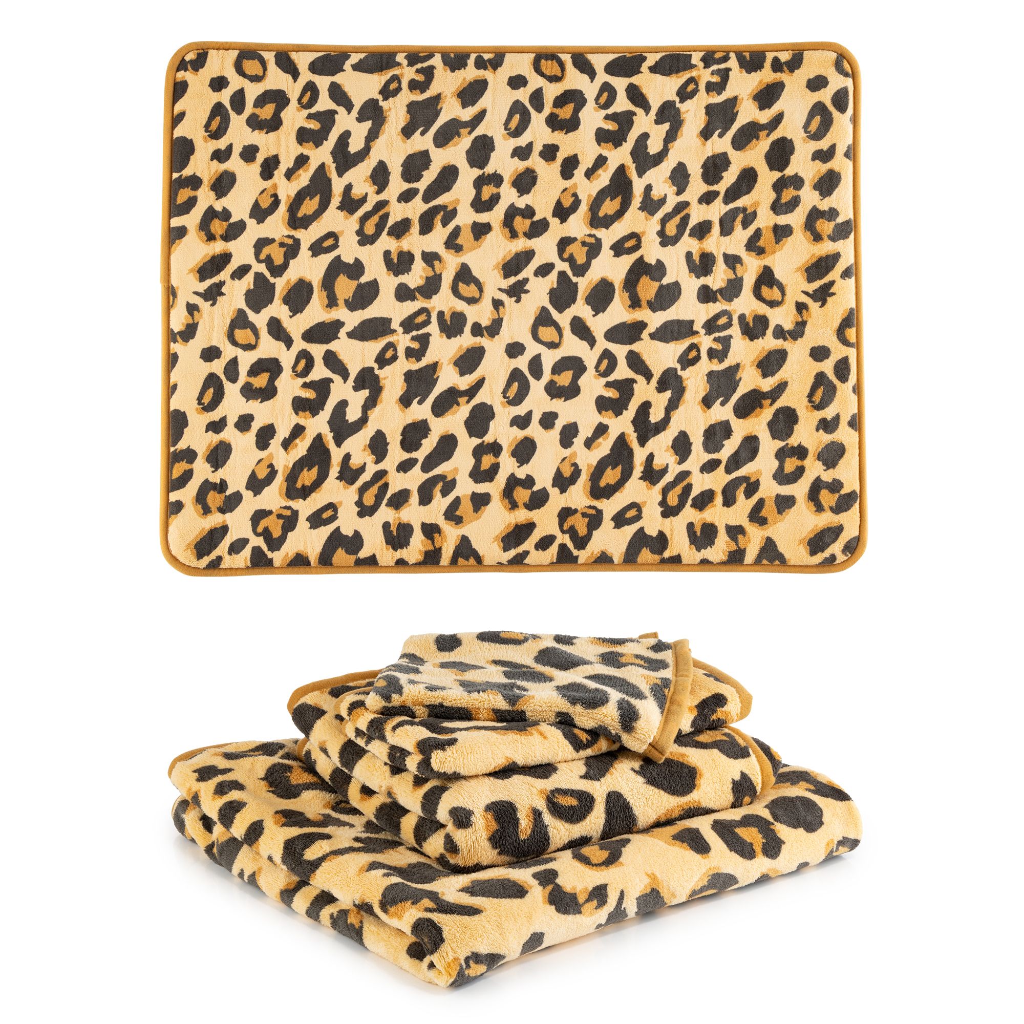 B-Ware BADIZIO Softdry Frottier-Set Animal-Design inkl. Badematte,5tlg.