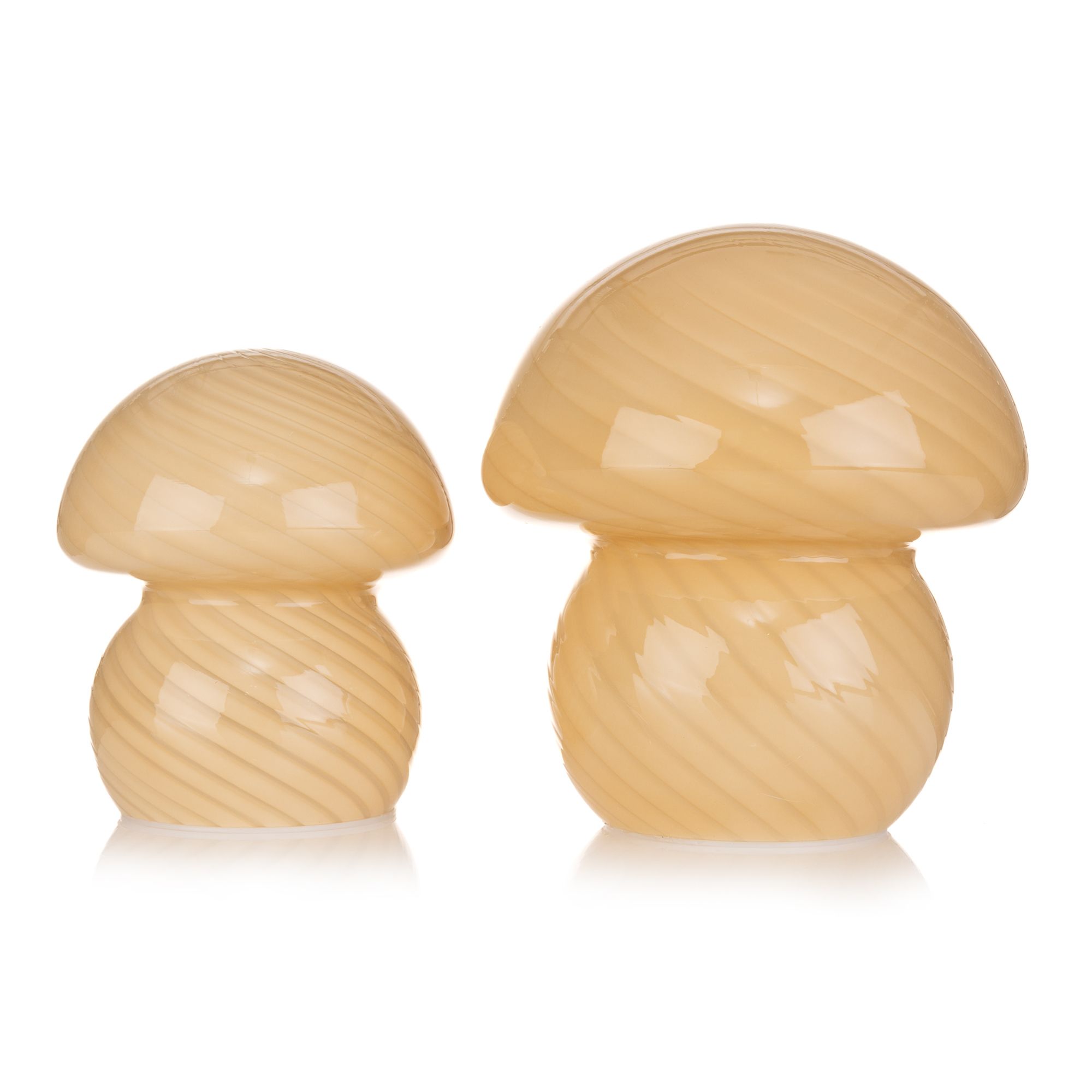 B-Ware LUMIDA Casa Design-Pilzleuchten Lollipop-Muster hochwertiges Glas