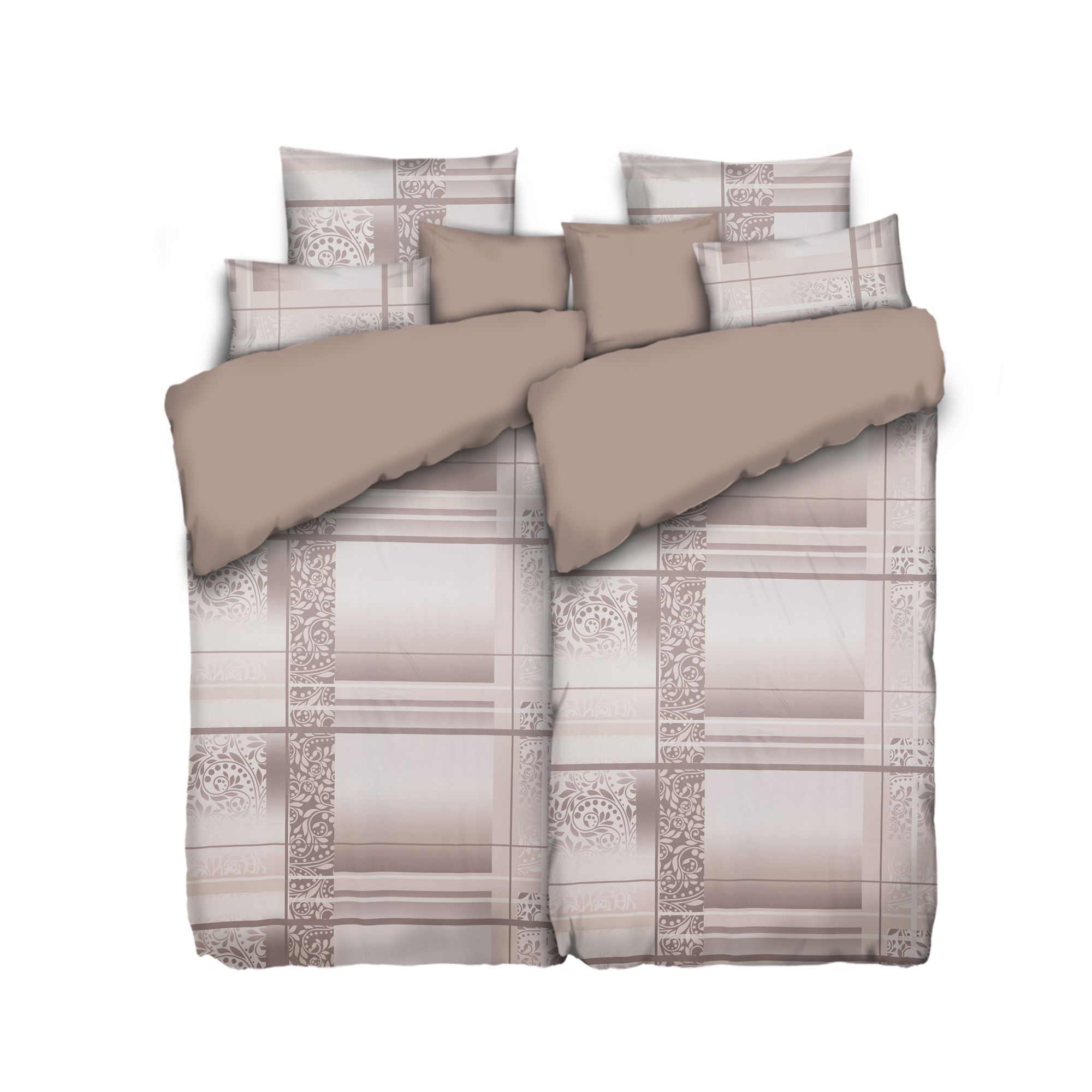 B-Ware JERYMOOD Wendebettwäsche Grafik m. Farbverlauf Doppelbett, 8tlg.