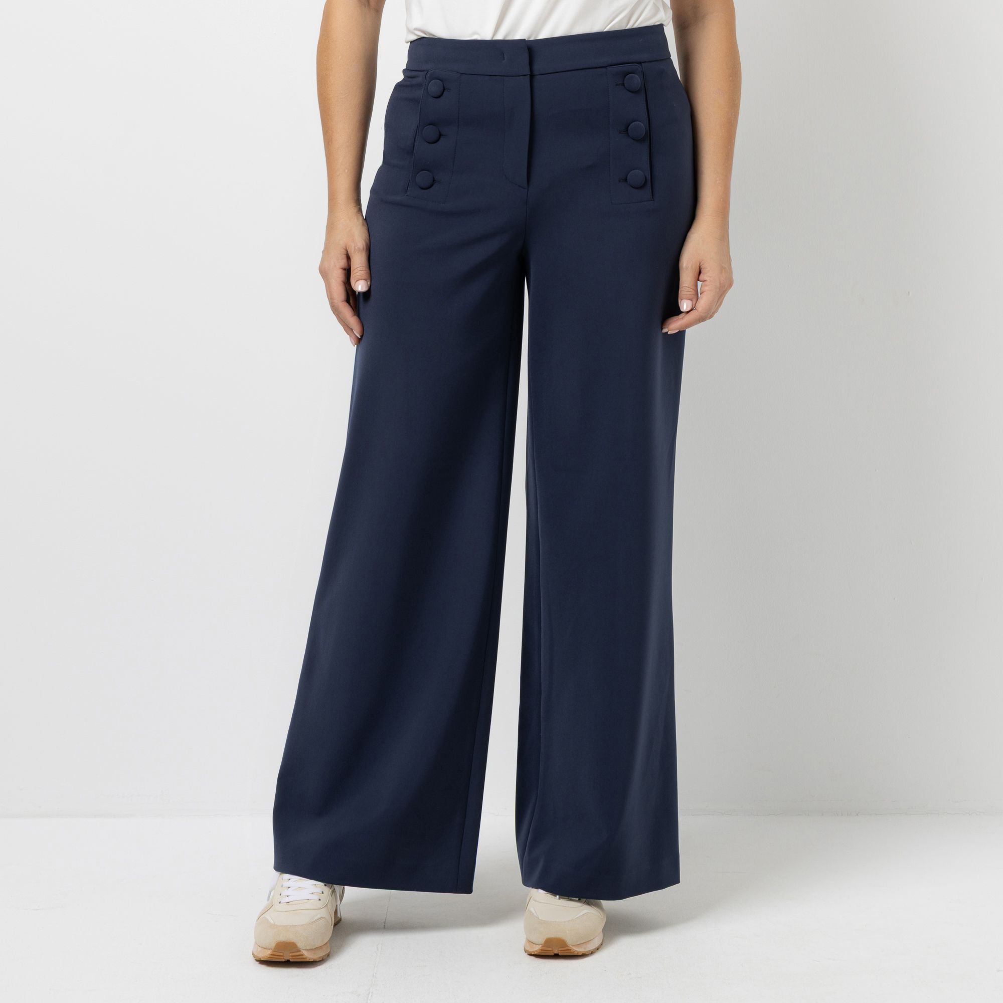 B-Ware ANNA VON GRIESHEIM Hose, lange Form Zierknöpfe Formbund