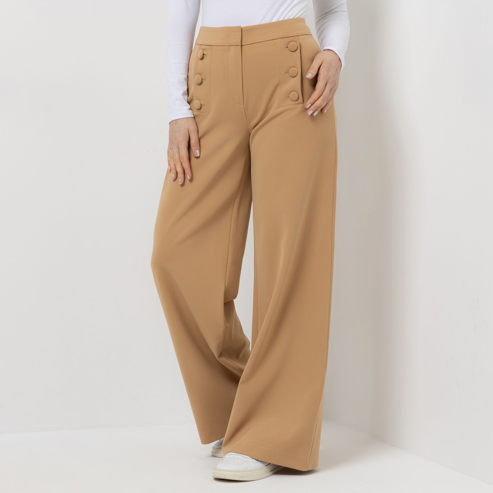 B-Ware ANNA VON GRIESHEIM Hose, lange Form Zierknöpfe Formbund