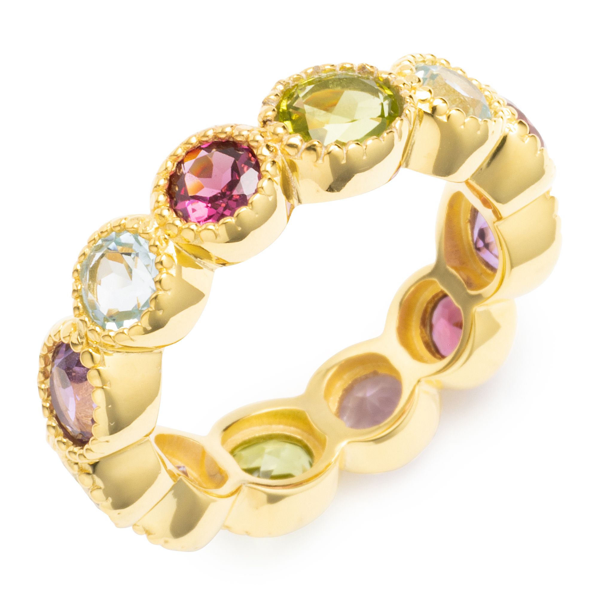 B-Ware THOMAS & SOHN Edelsteine min.2,90ct Eternity-Ring Schliffmix